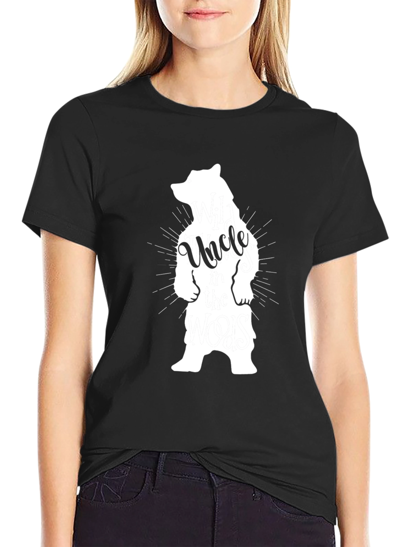 Uncle Bear Graphic Tee - Black Unisex Shirt