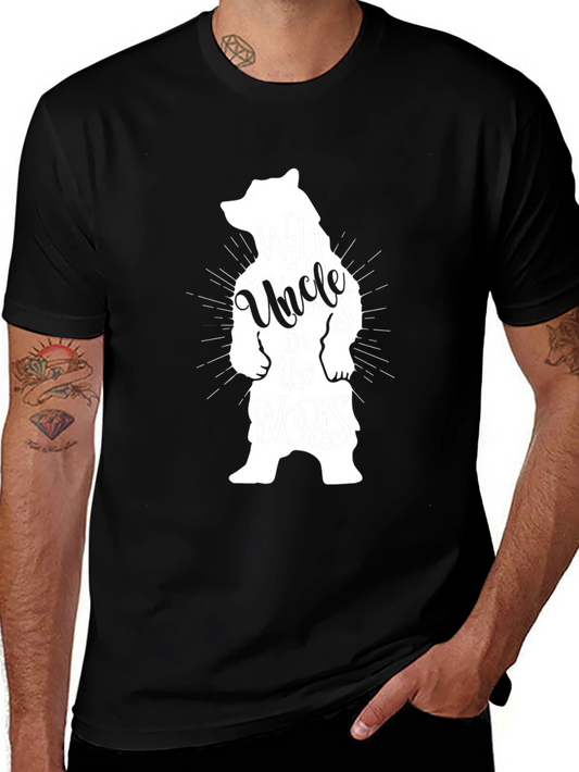 Uncle Bear Graphic Tee - Black Unisex Shirt