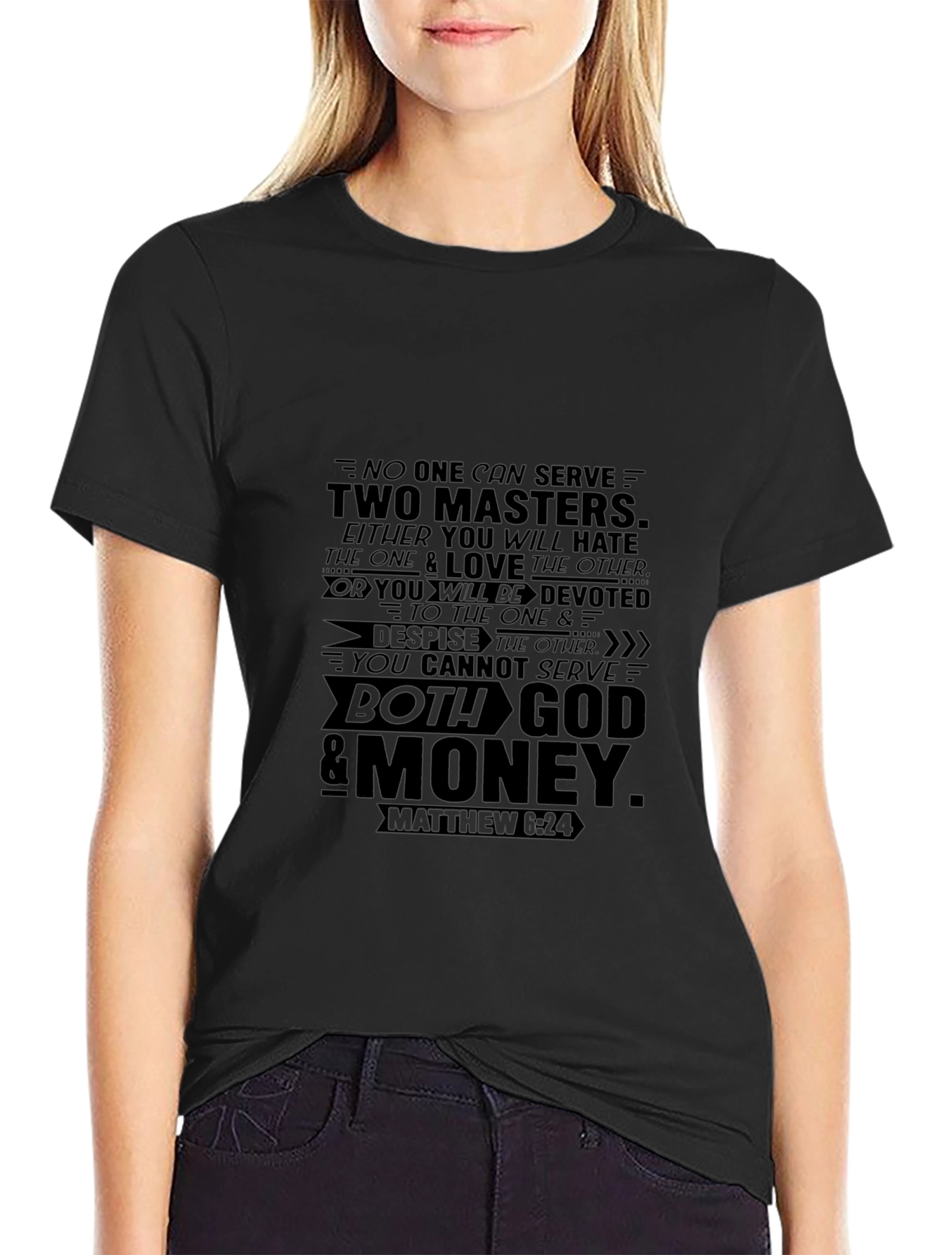 Two Masters Graphic T-Shirt - Matthew 6:24