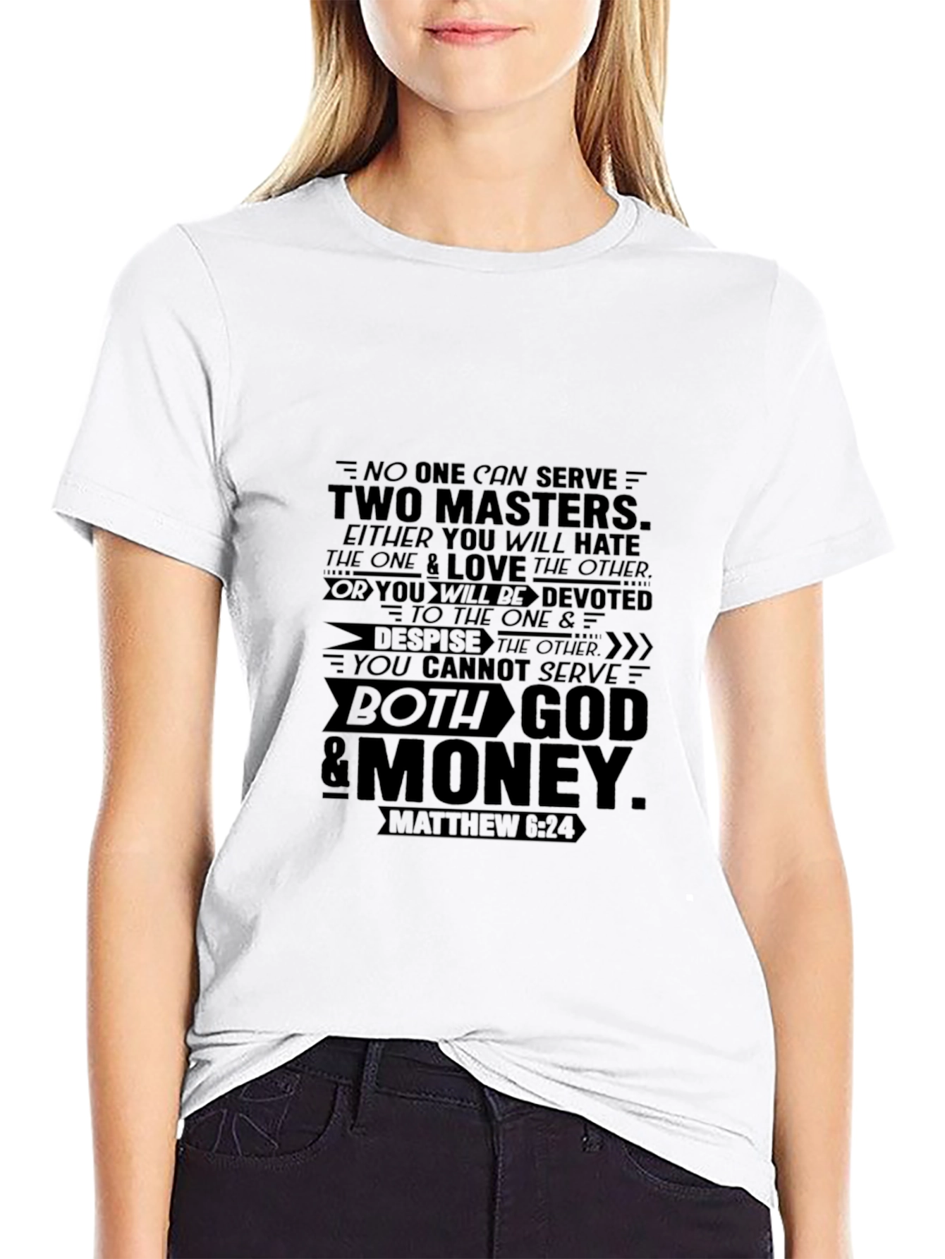 Two Masters Graphic T-Shirt - Matthew 6:24