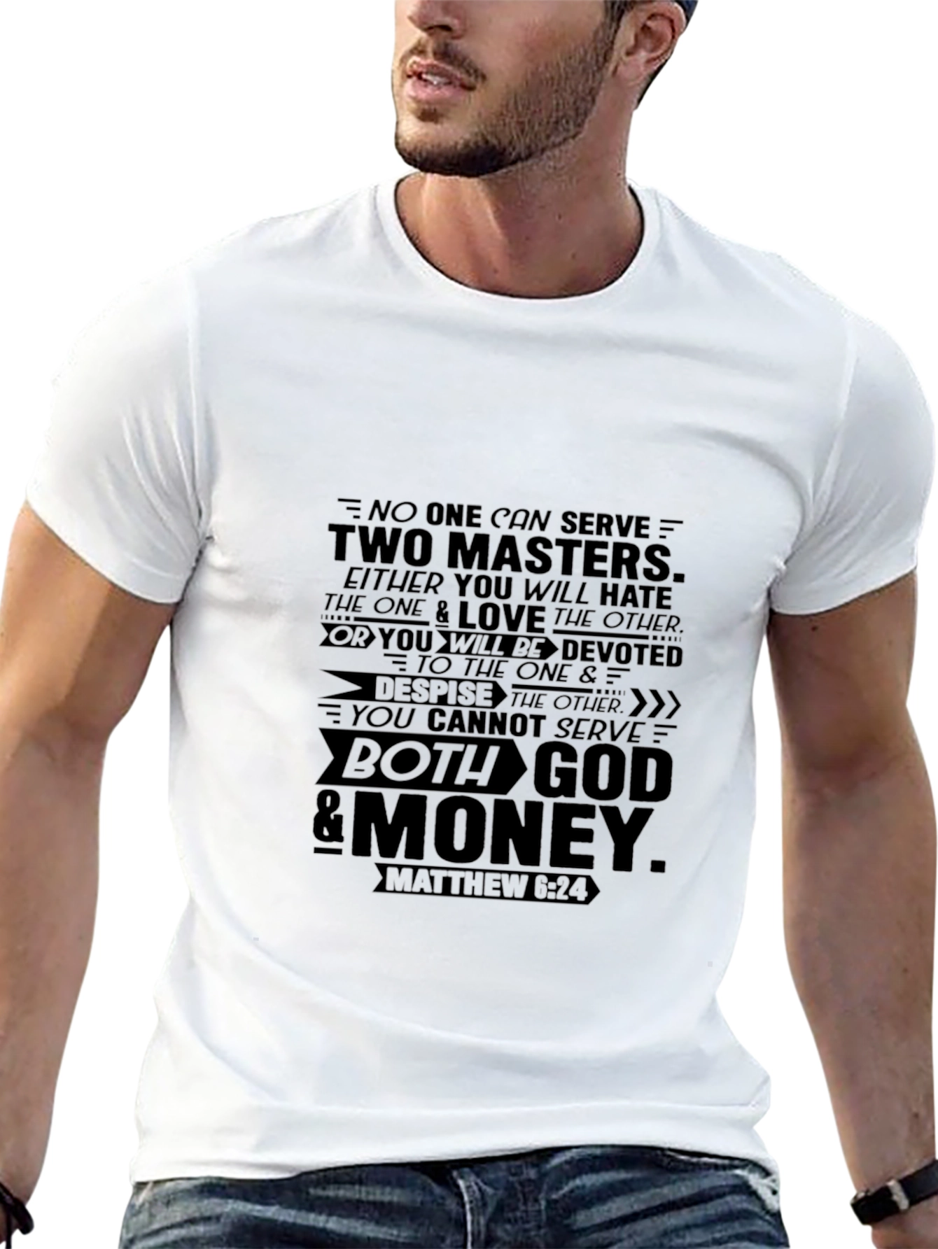 Two Masters Graphic T-Shirt - Matthew 6:24