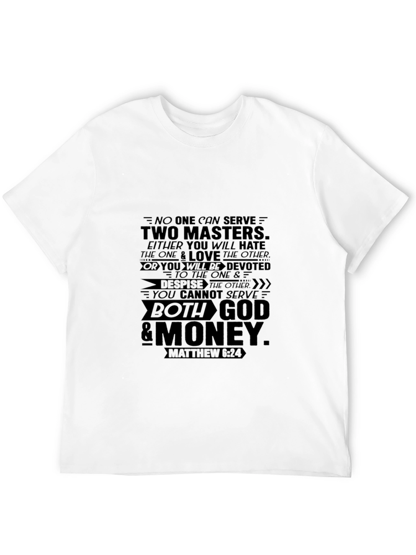 Two Masters Graphic T-Shirt - Matthew 6:24
