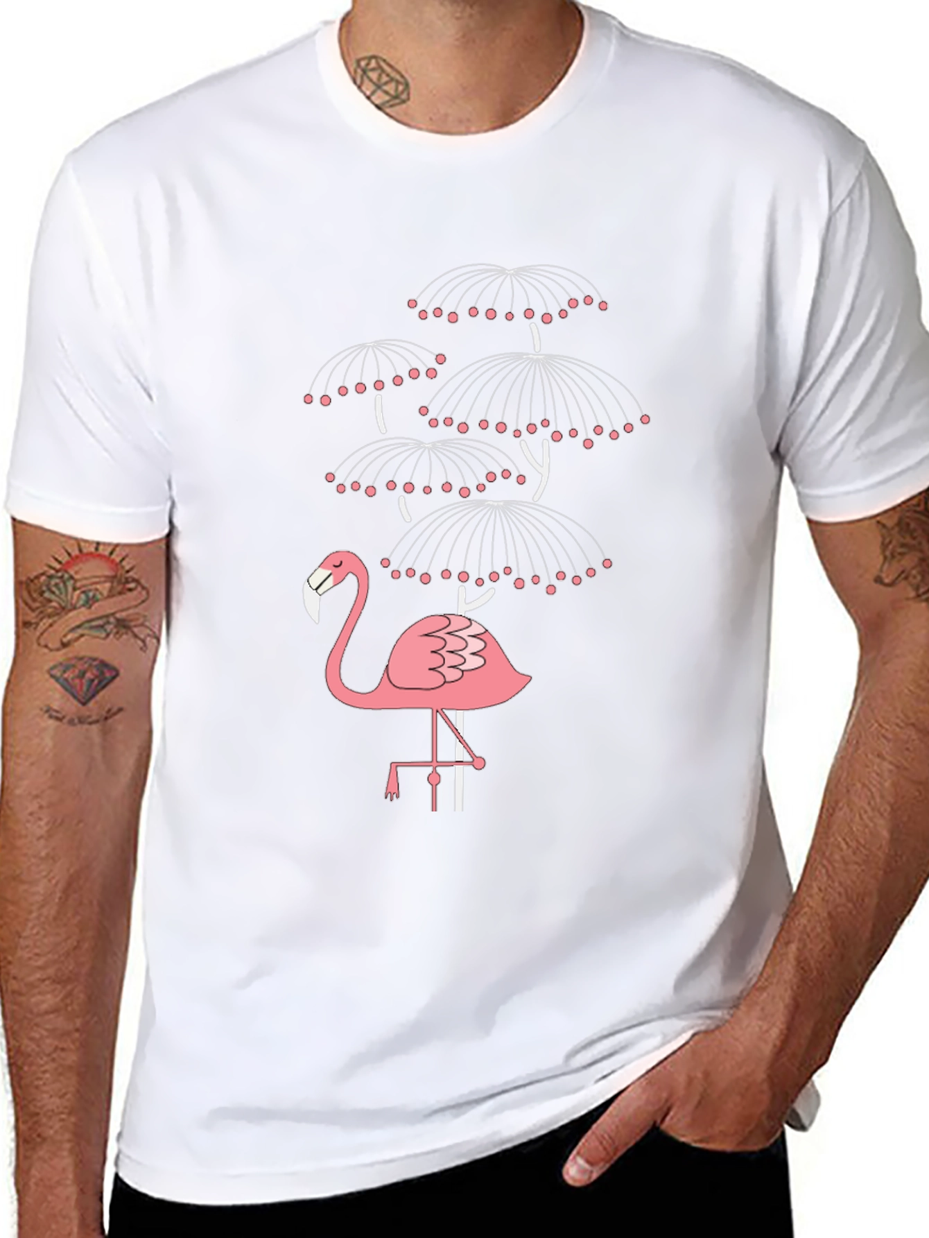 Flamingo Graphic Print T-Shirt