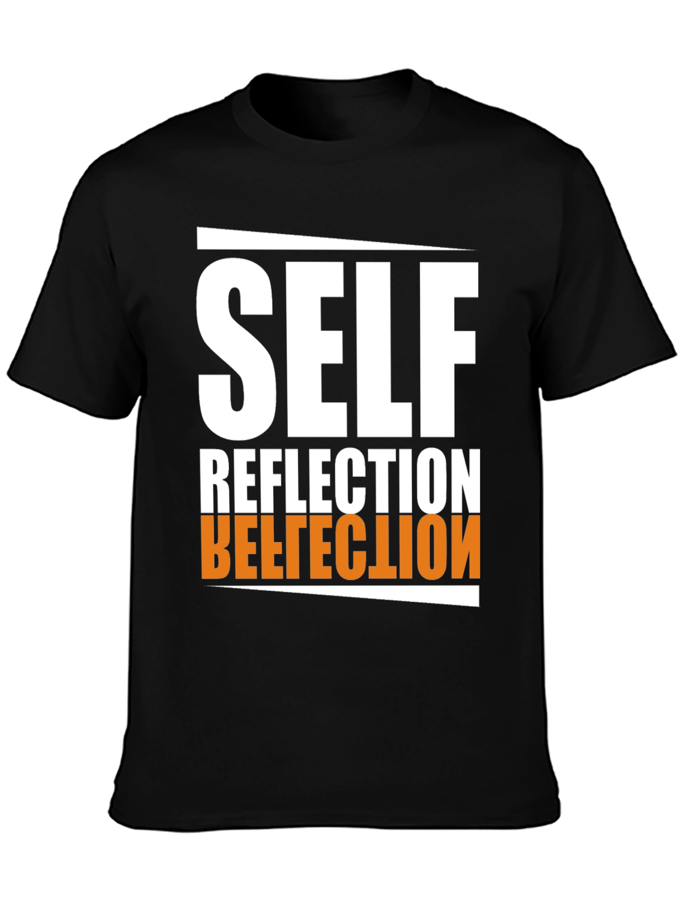 Self Reflection Graphic Tee - Black Cotton Blend