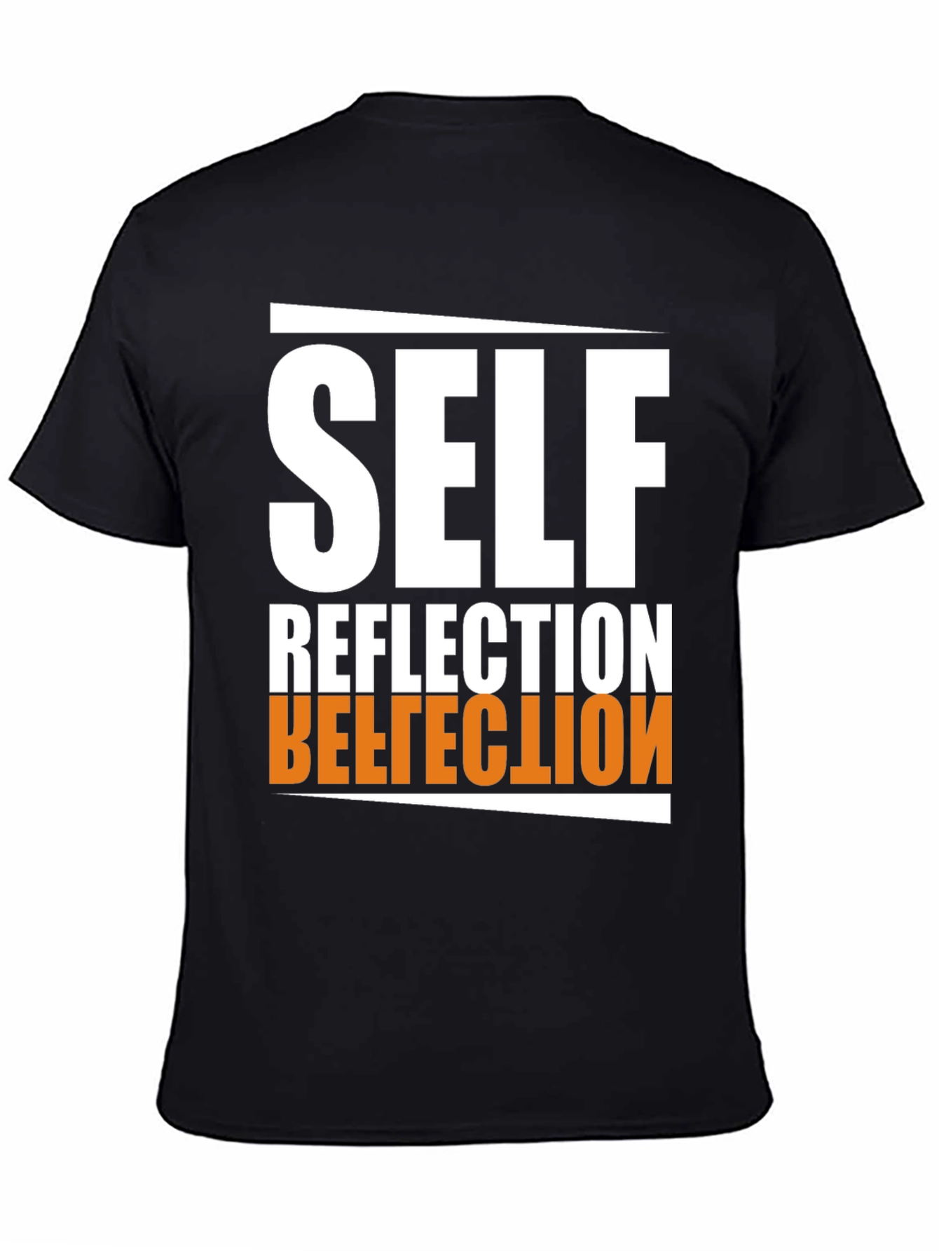 Self Reflection Graphic Tee - Black Cotton Blend