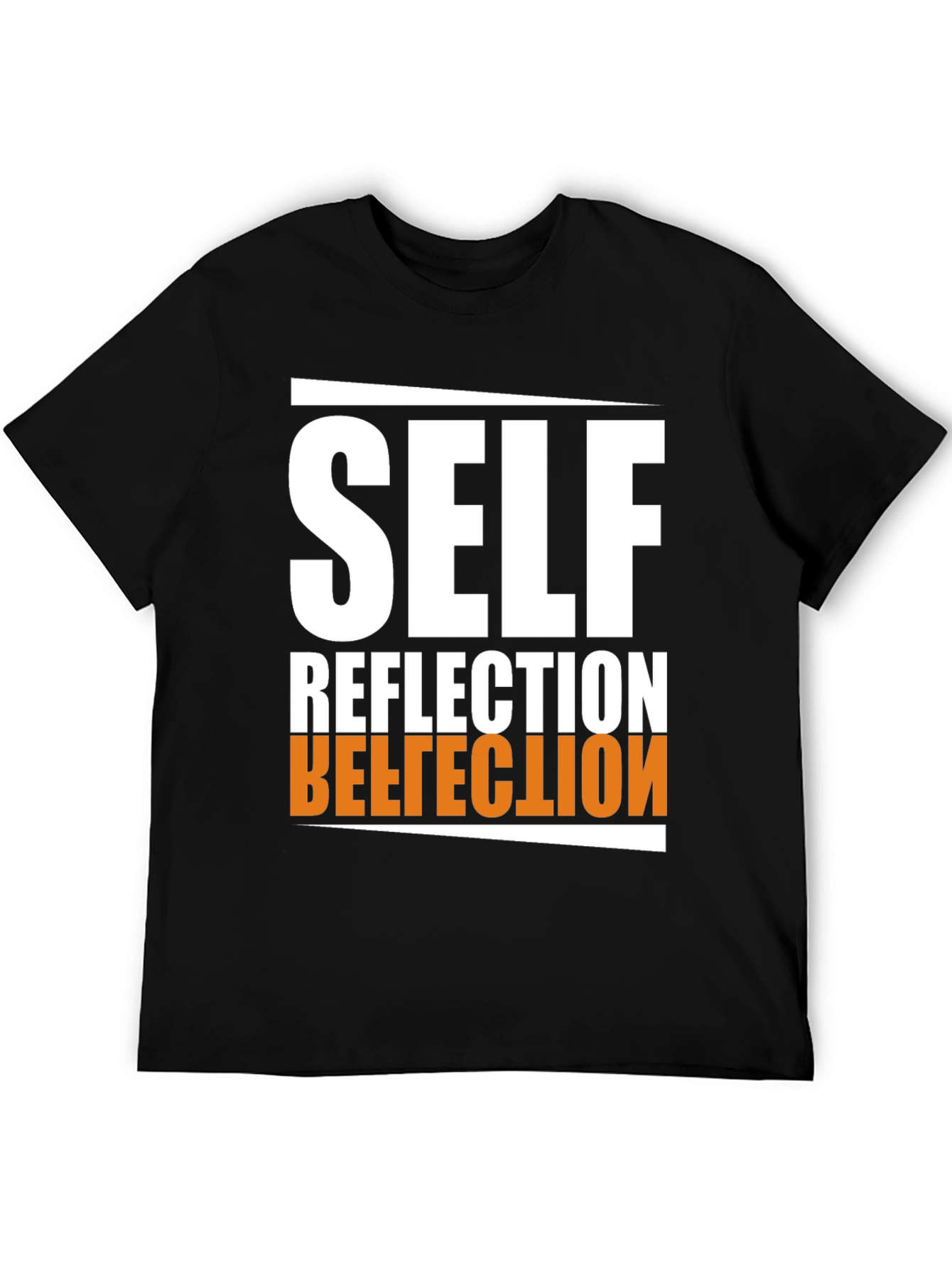 Self Reflection Graphic Tee - Black Cotton Blend
