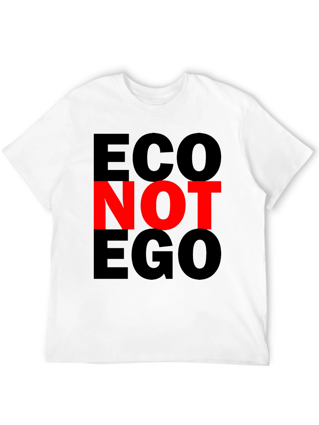 Eco Not Ego T-Shirt - Black Graphic Tee