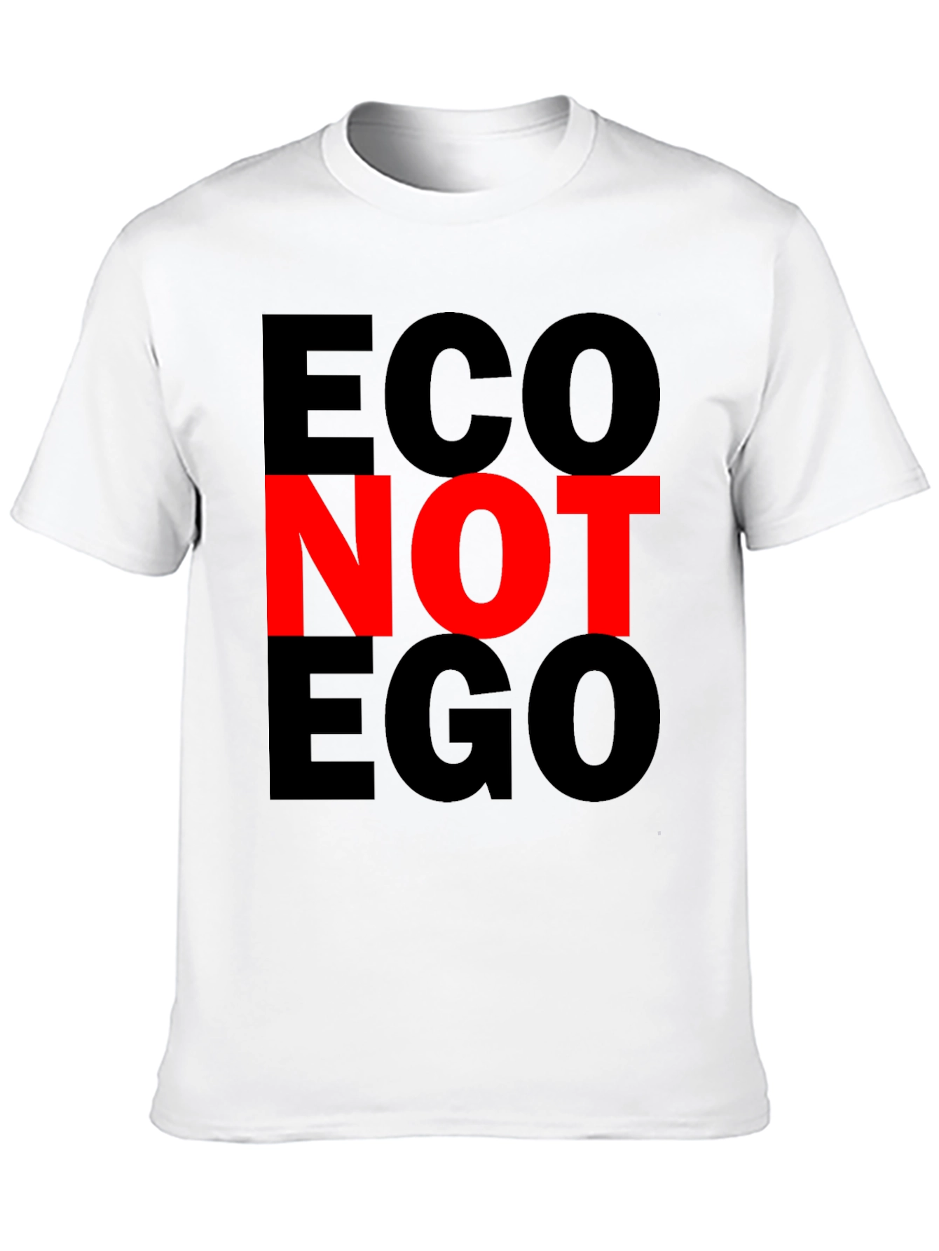 Eco Not Ego T-Shirt - Black Graphic Tee