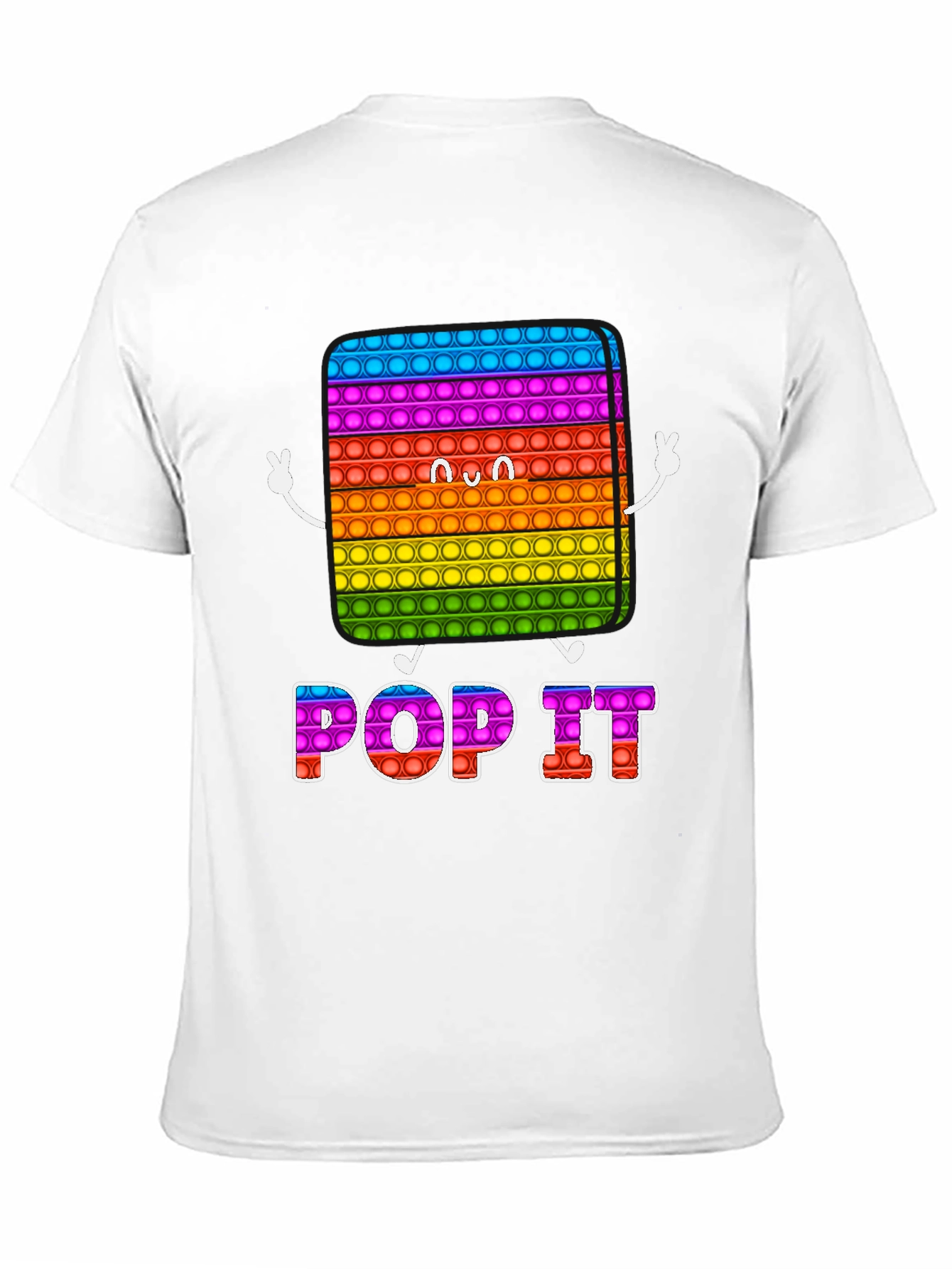 Pop It Graphic Tee - Fun Rainbow Design T-Shirt