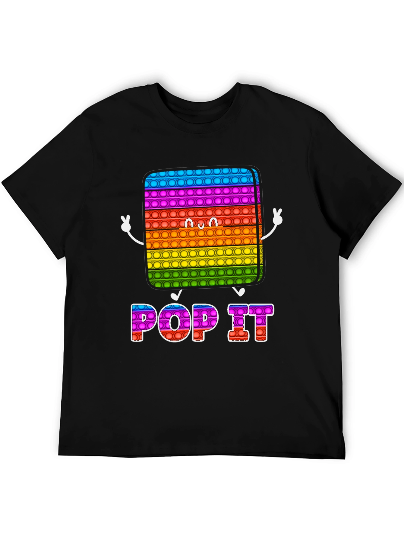 Pop It Graphic Tee - Fun Rainbow Design T-Shirt