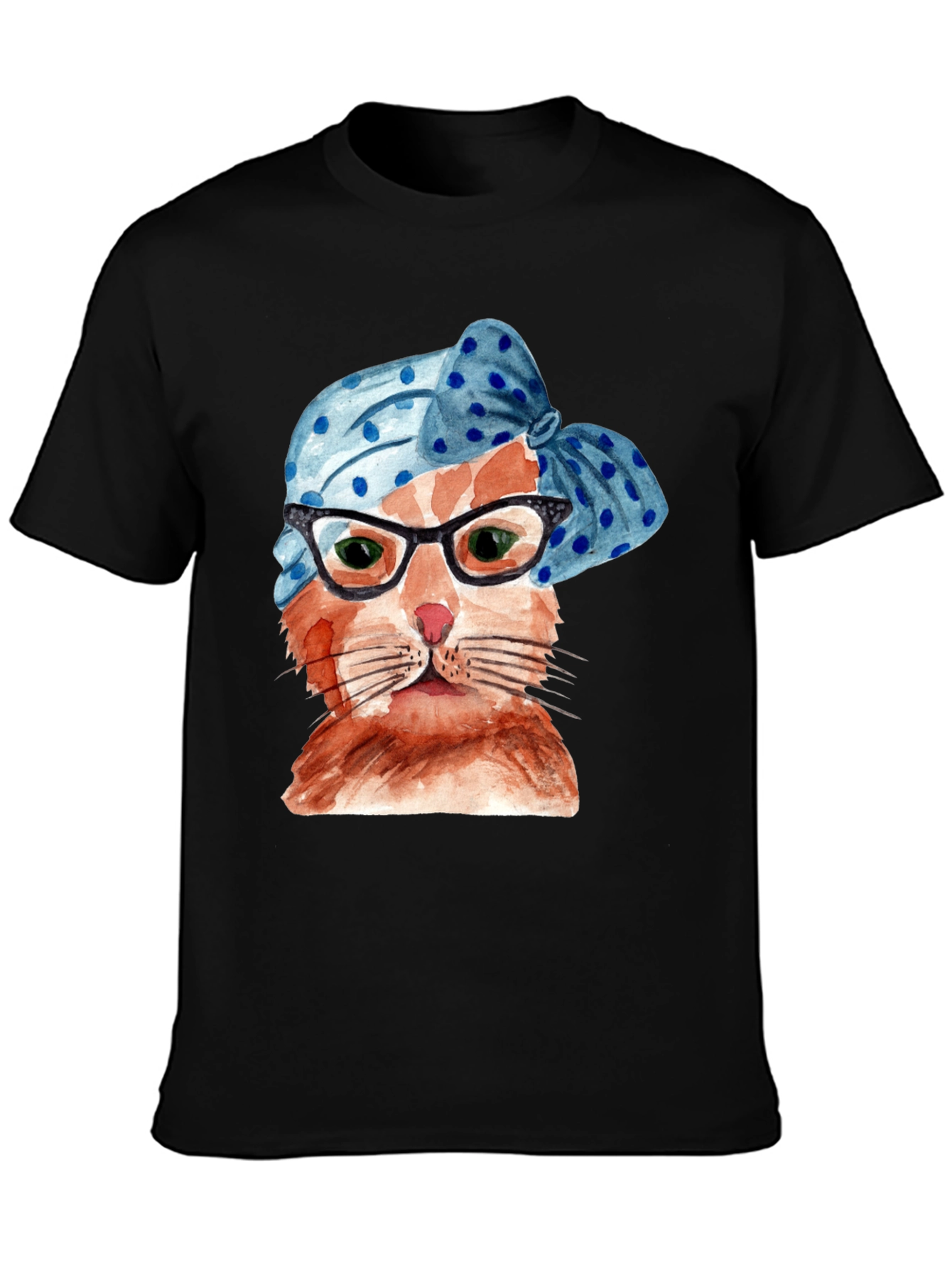 Cat with Headscarf Graphic T-Shirt