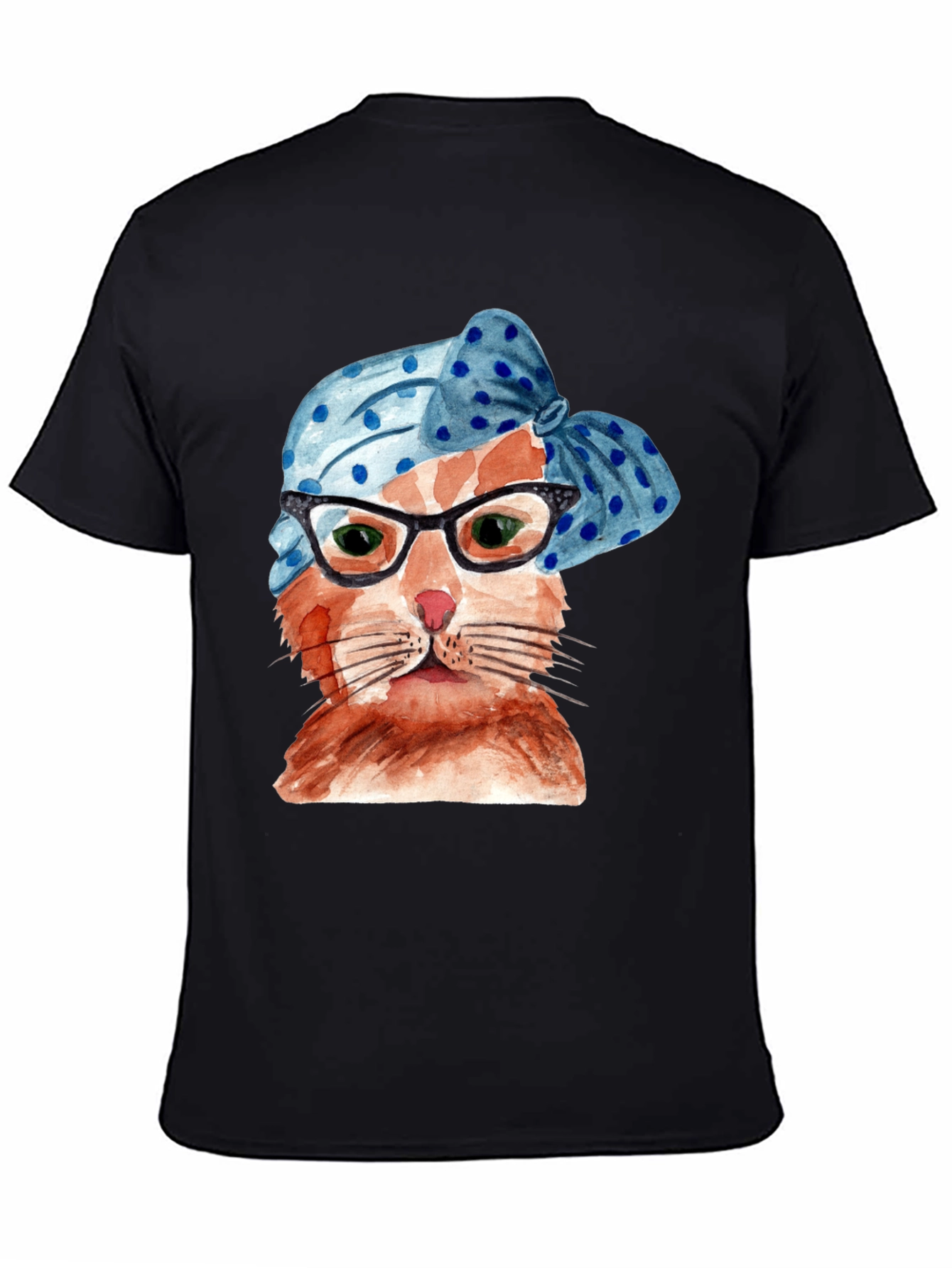Cat with Headscarf Graphic T-Shirt