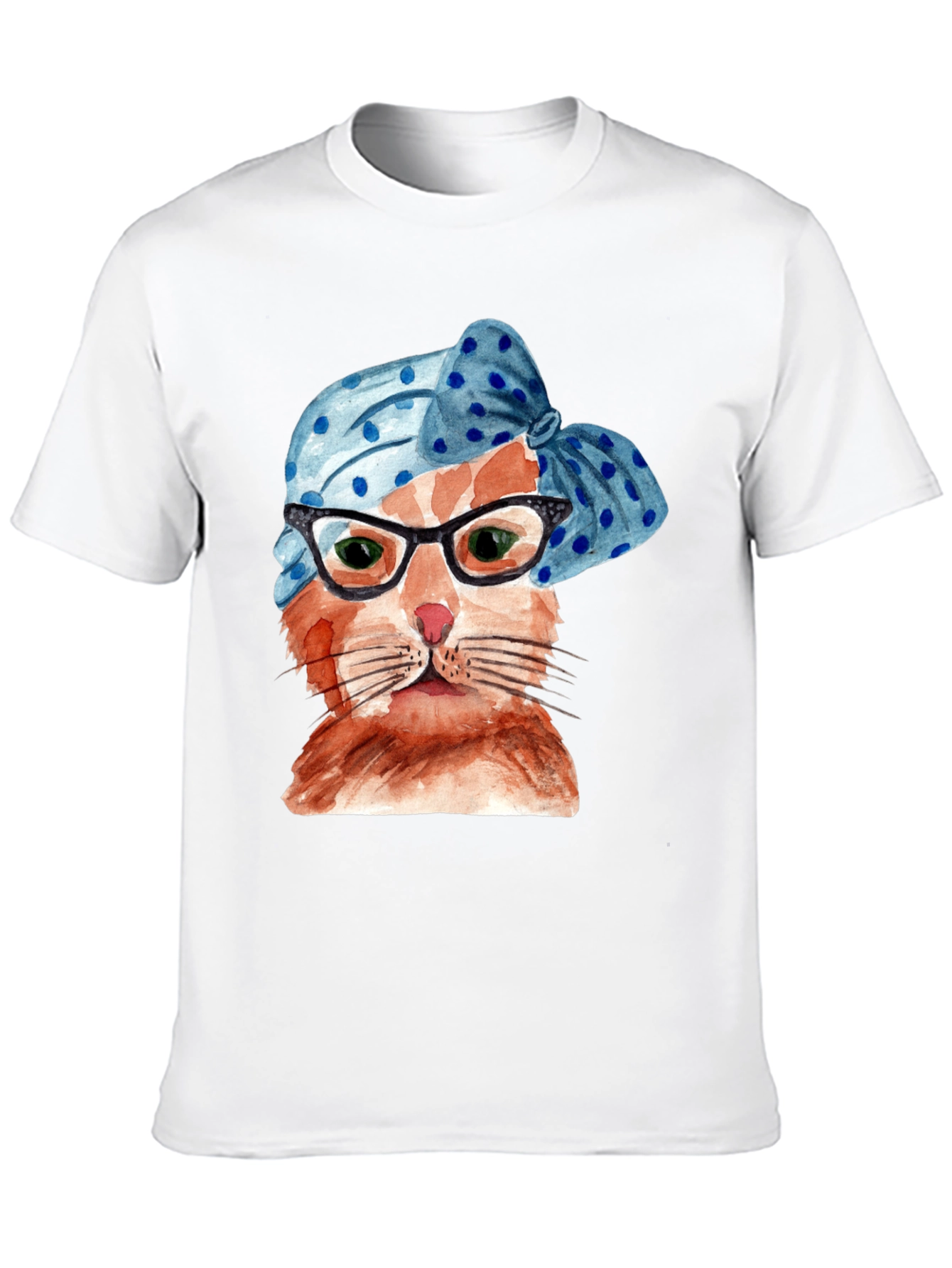 Cat with Headscarf Graphic T-Shirt