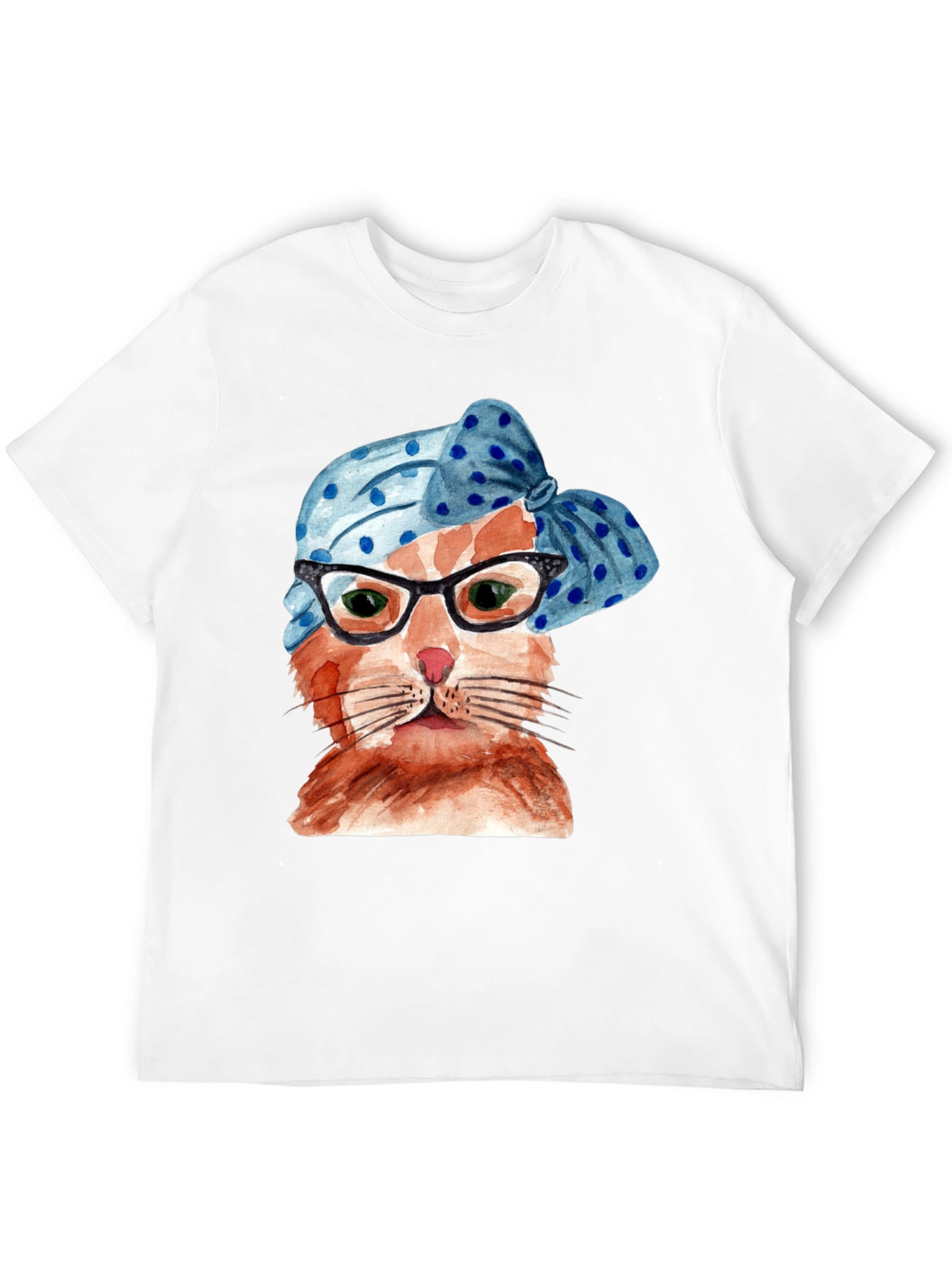 Cat with Headscarf Graphic T-Shirt