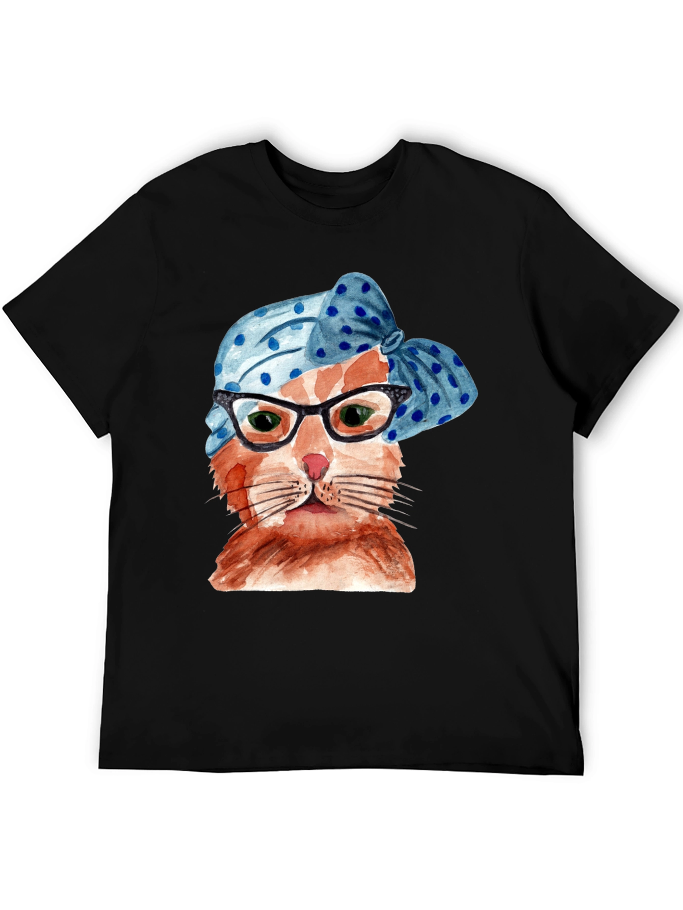 Cat with Headscarf Graphic T-Shirt