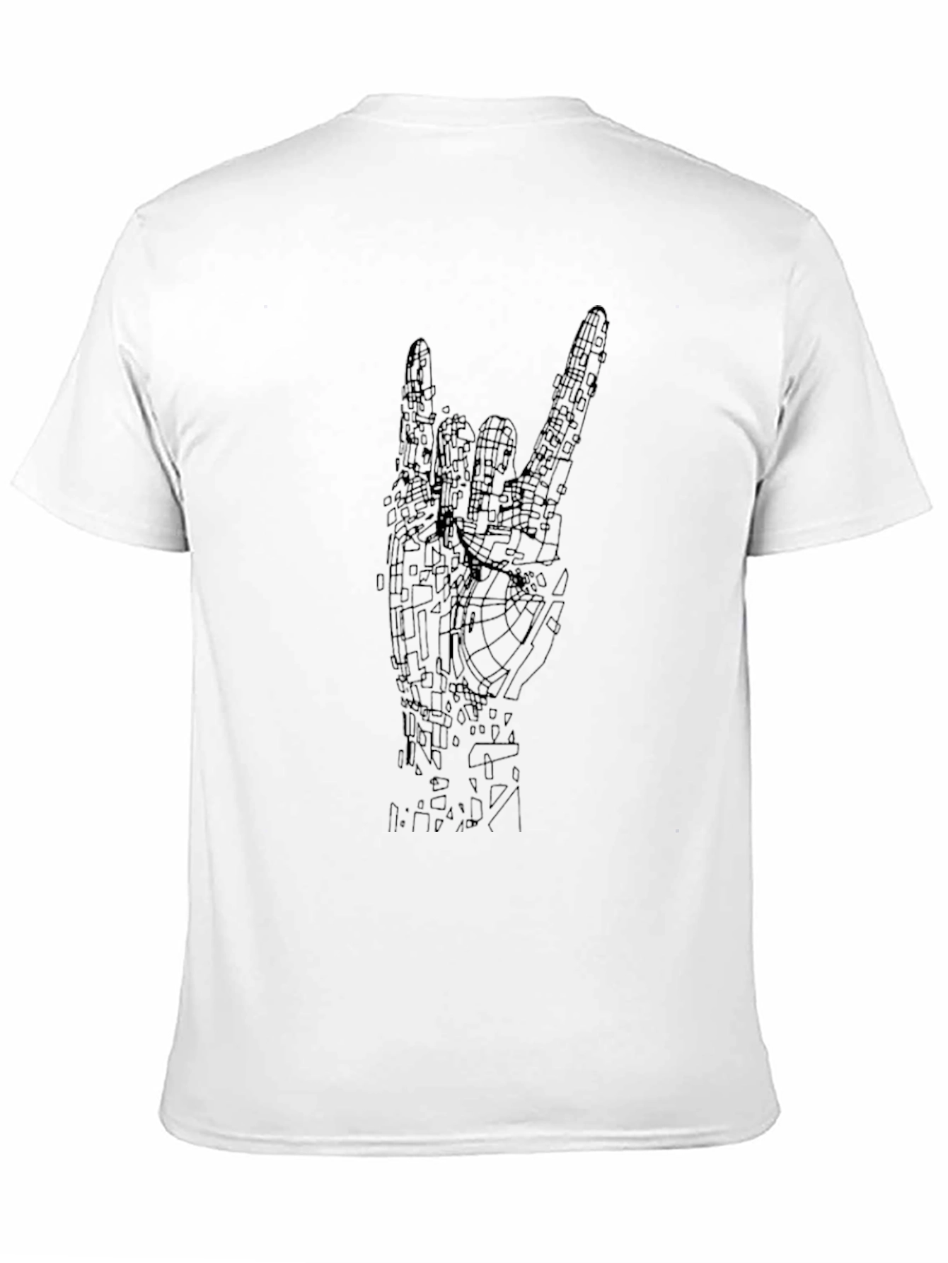 Rock On Hand Graphic Black Tee