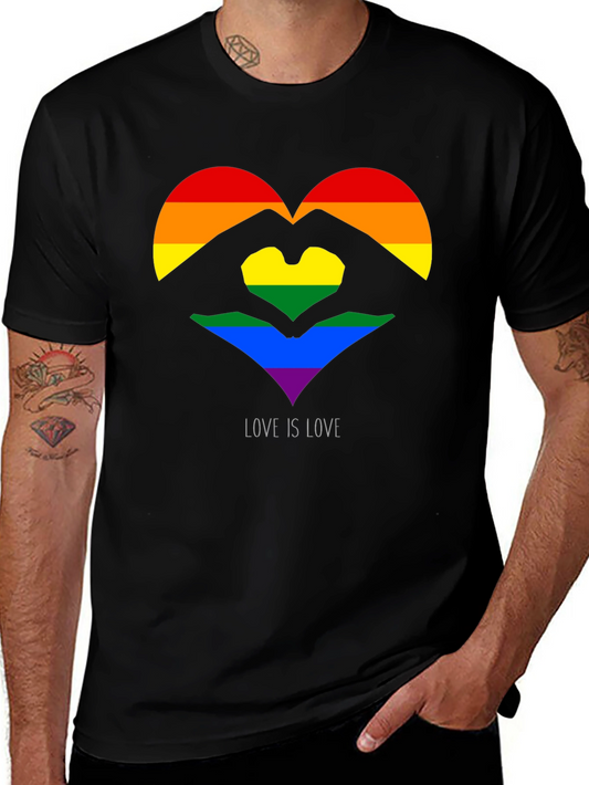 Love is Love Pride T-Shirt - Heart Hands LGBTQ+ Tee