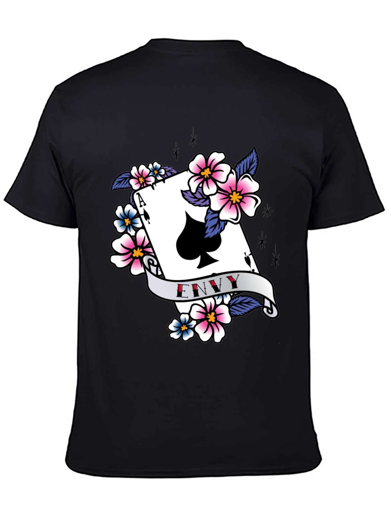 Ace of Spades Envy Graphic Tee - Black
