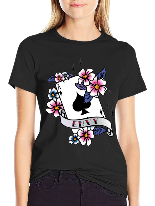 Ace of Spades Envy Graphic Tee - Black