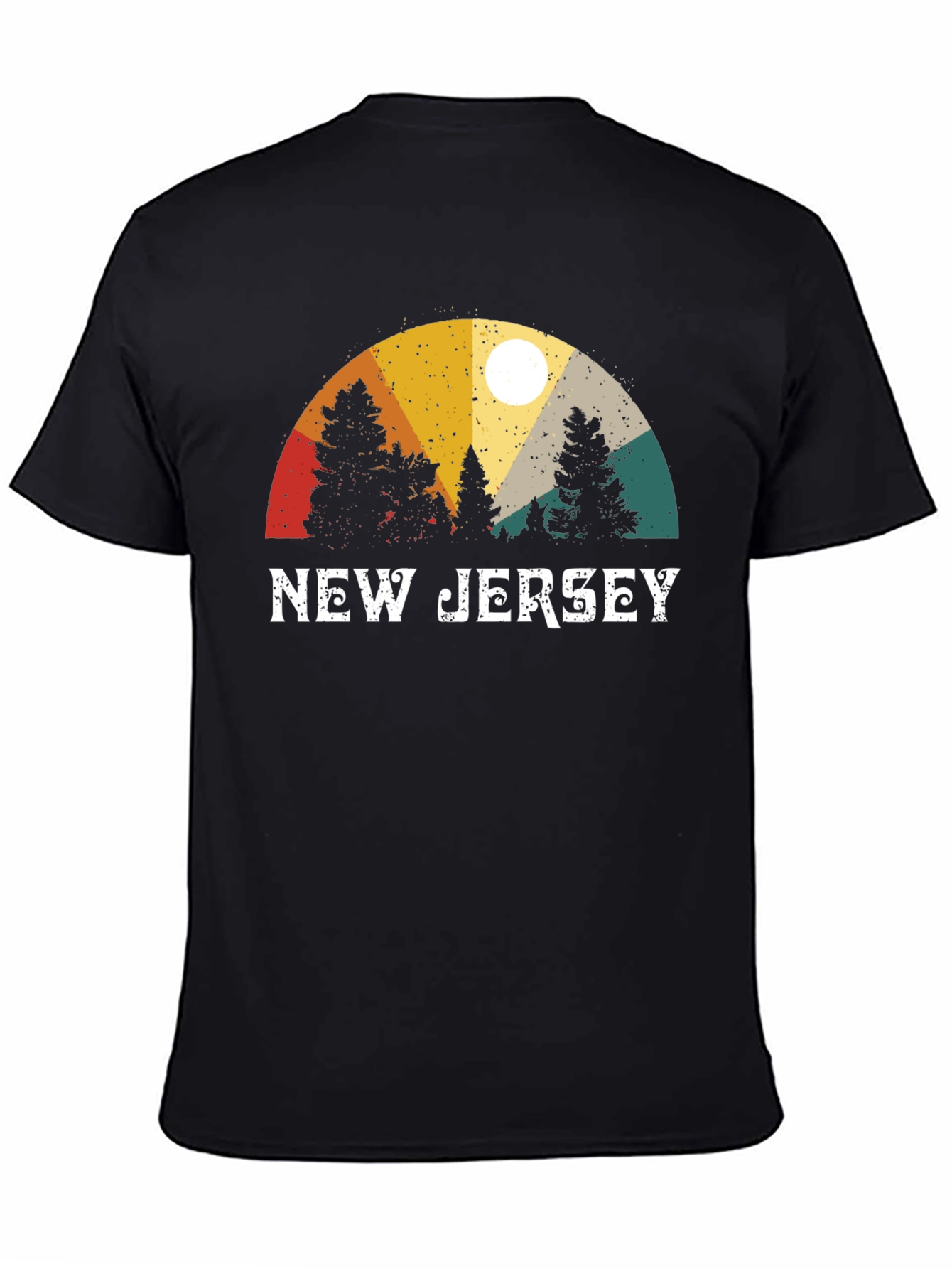 New Jersey Retro Graphic Tee - Black