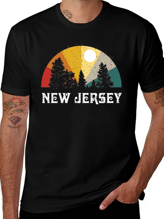 New Jersey Retro Graphic Tee - Black