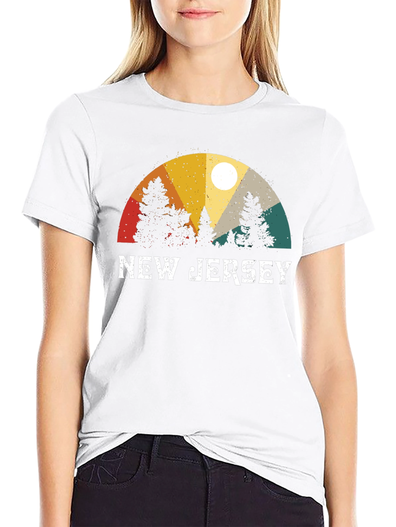 New Jersey Retro Graphic Tee - Black