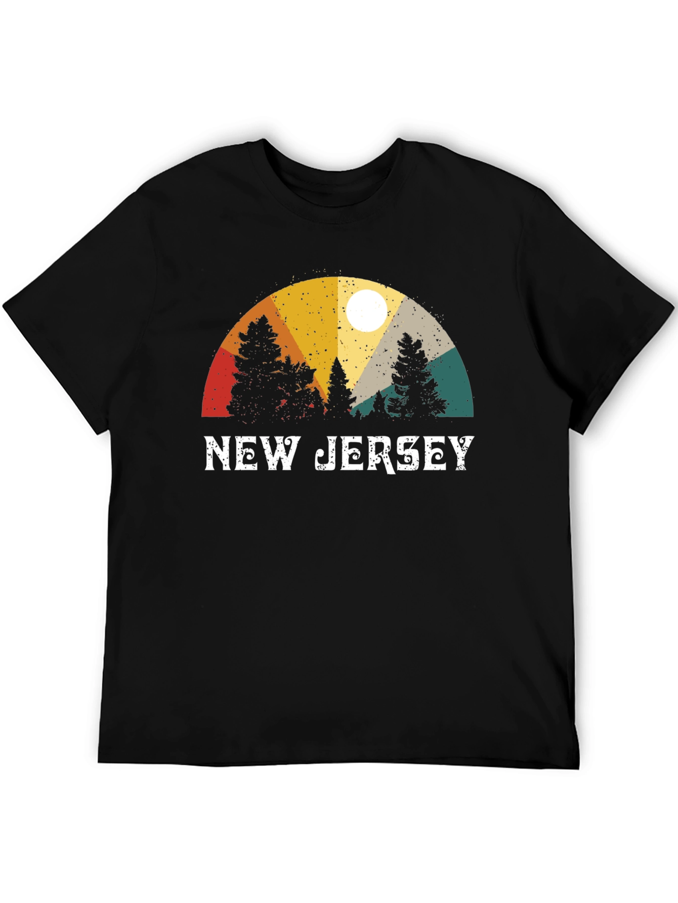 New Jersey Retro Graphic Tee - Black