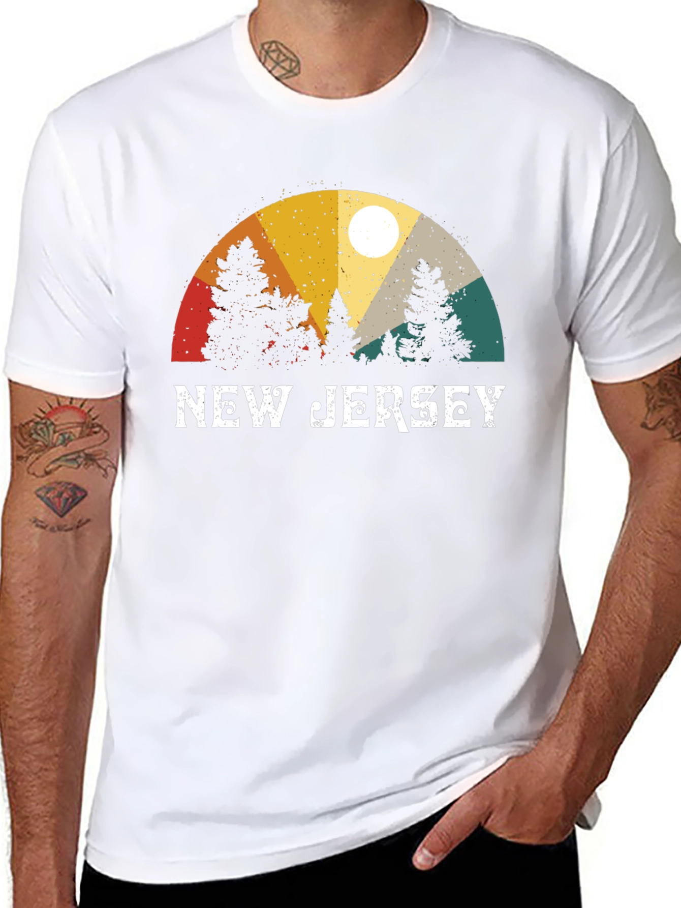 New Jersey Retro Graphic Tee - Black