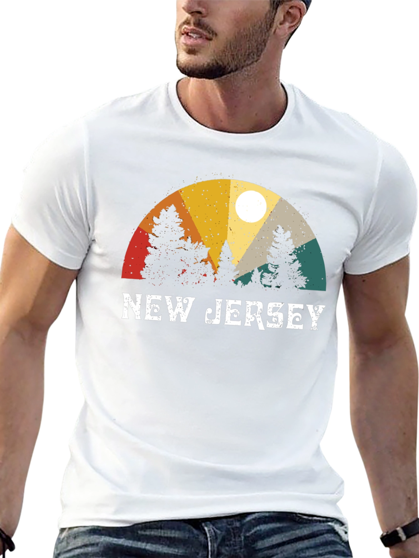 New Jersey Retro Graphic Tee - Black