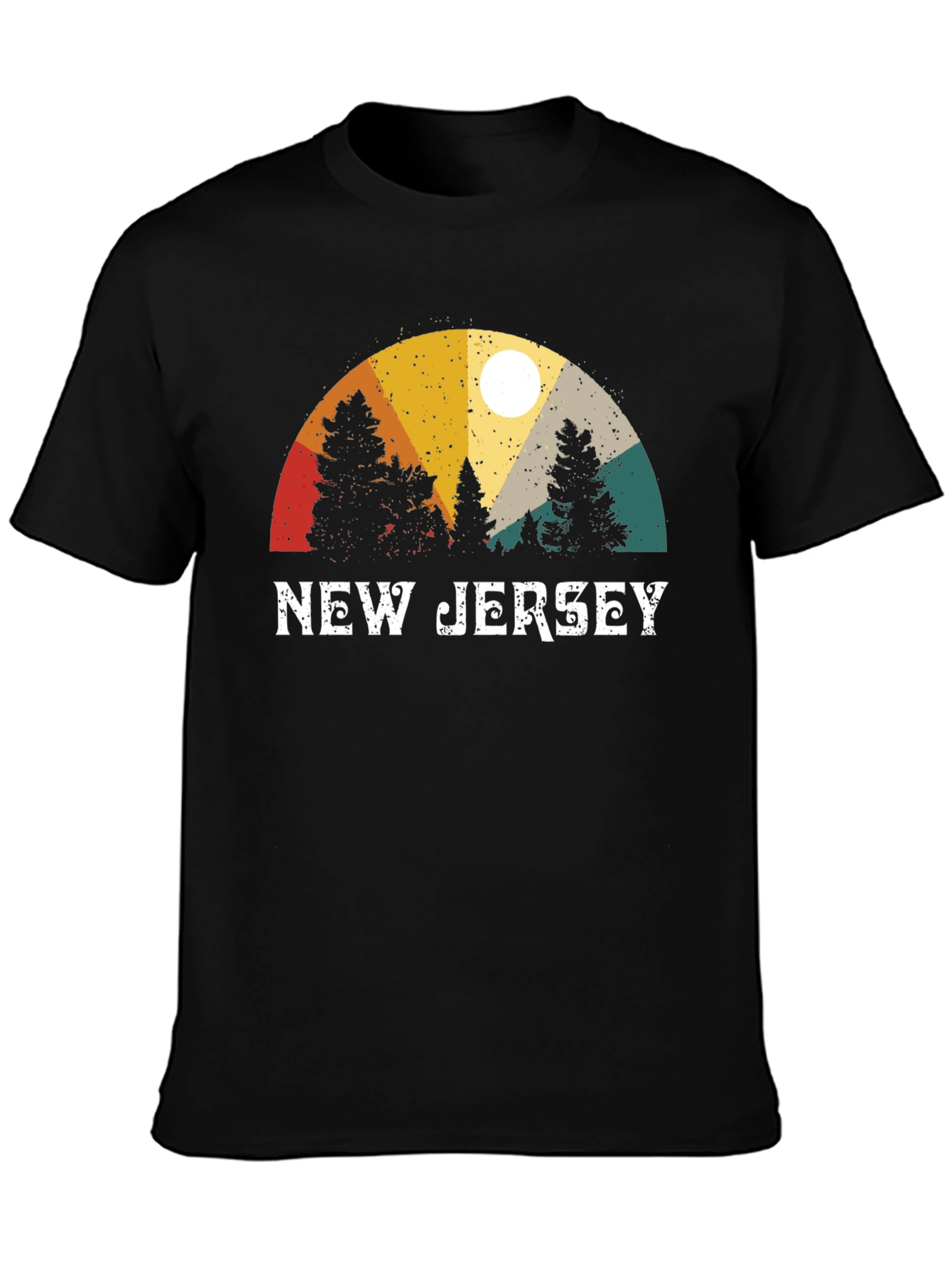 New Jersey Retro Graphic Tee - Black