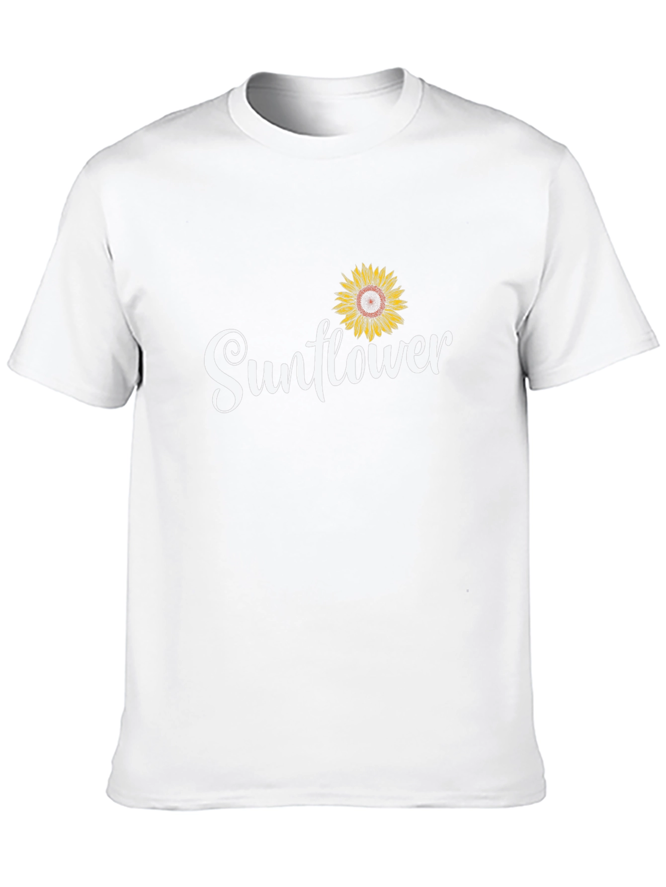 Sunflower Graphic Tee - Black Cotton Casual Shirt