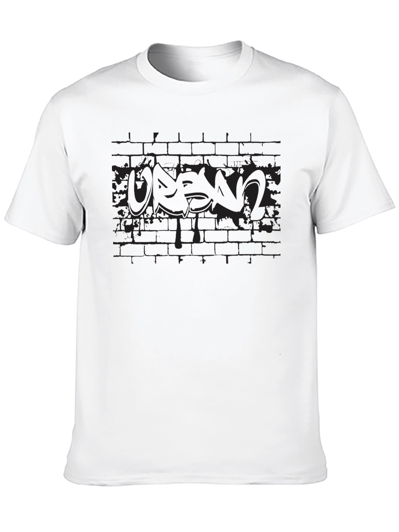Urban Graffiti Graphic Black T-Shirt