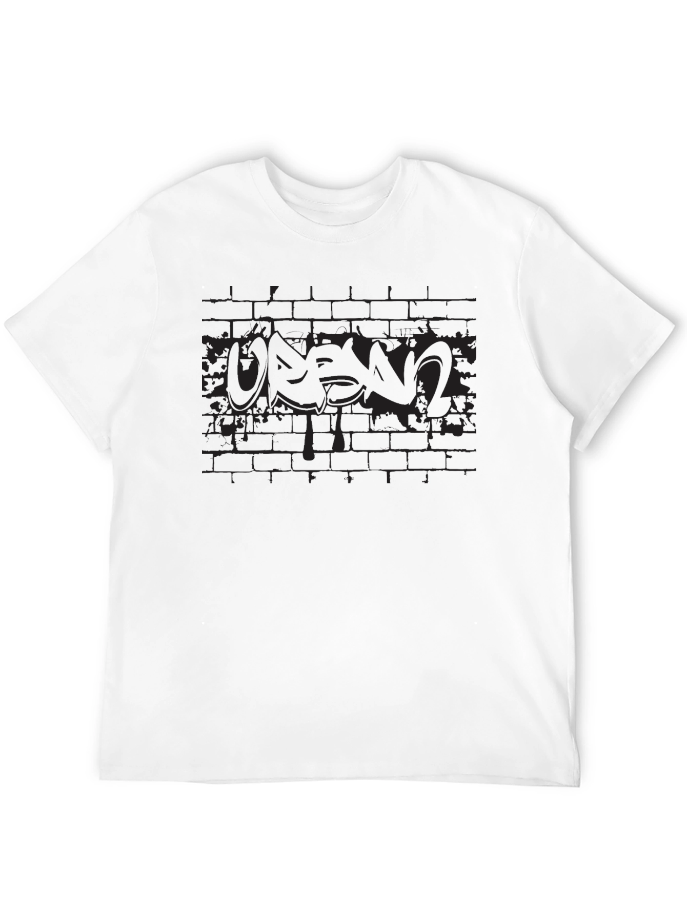 Urban Graffiti Graphic Black T-Shirt