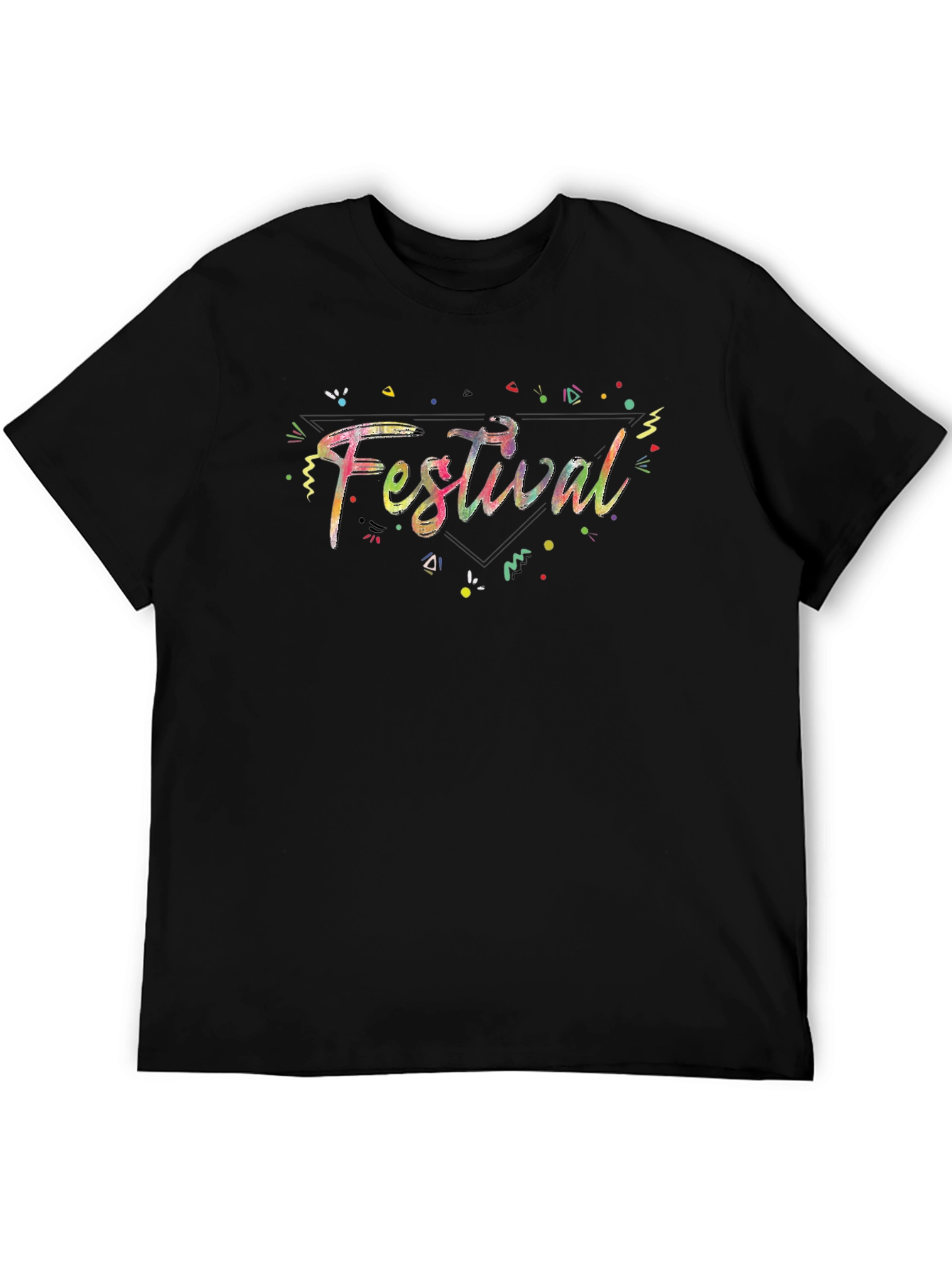 Festival Graphic T-Shirt - Black