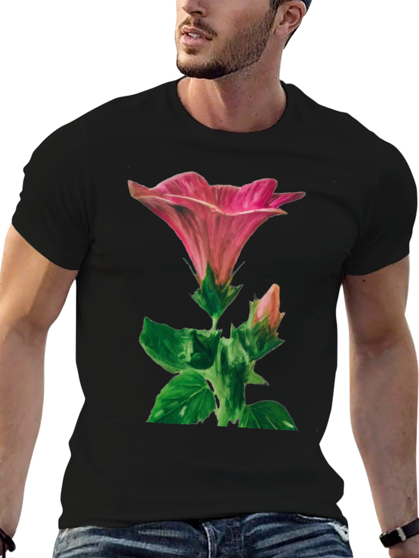 Floral Graphic Tee - Artistic Flower Design