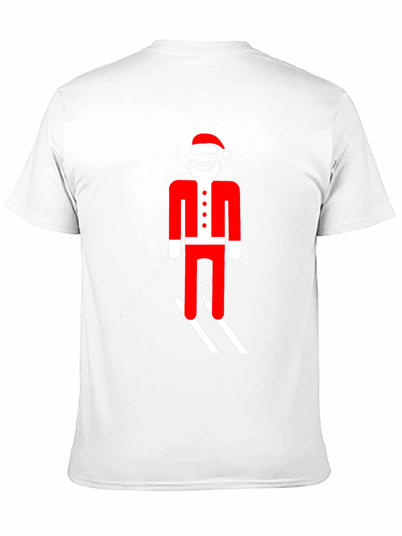 Skiing Santa T-Shirt - Festive Holiday Tee