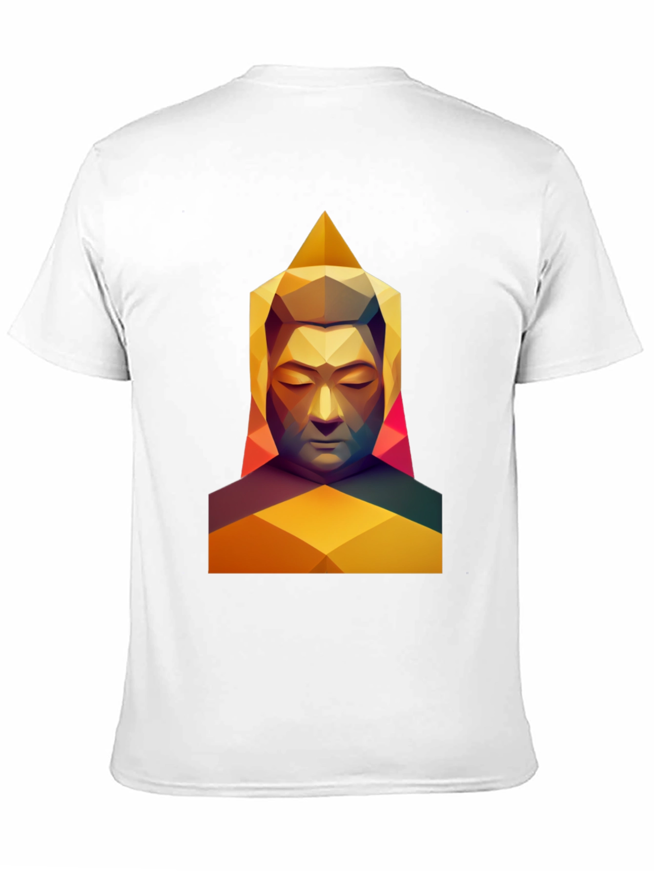 Geometric Buddha Graphic Tee - Modern Spiritual Art