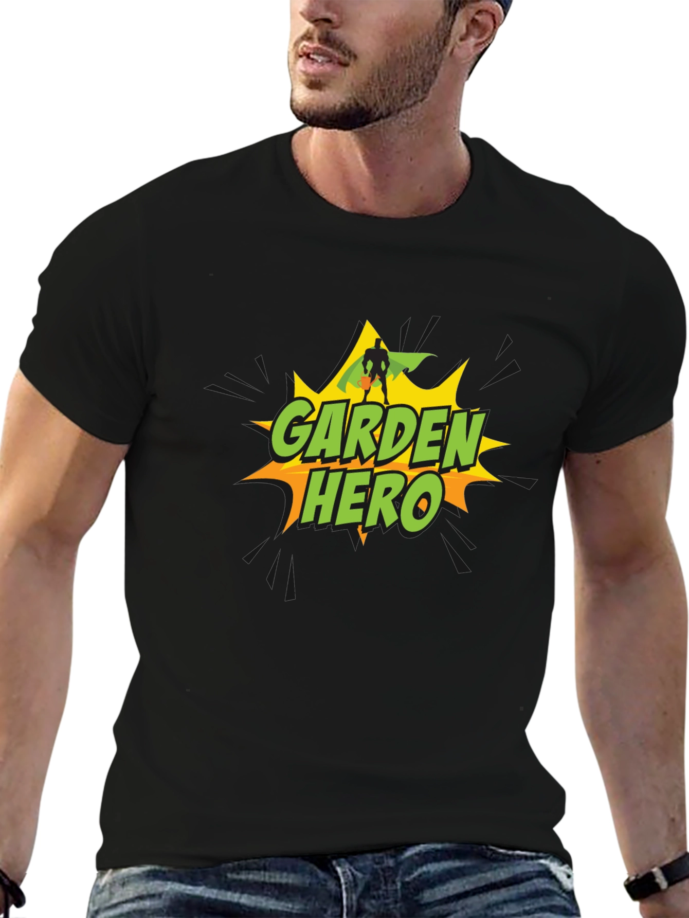 Garden Hero T-Shirt - Black Cotton Tee