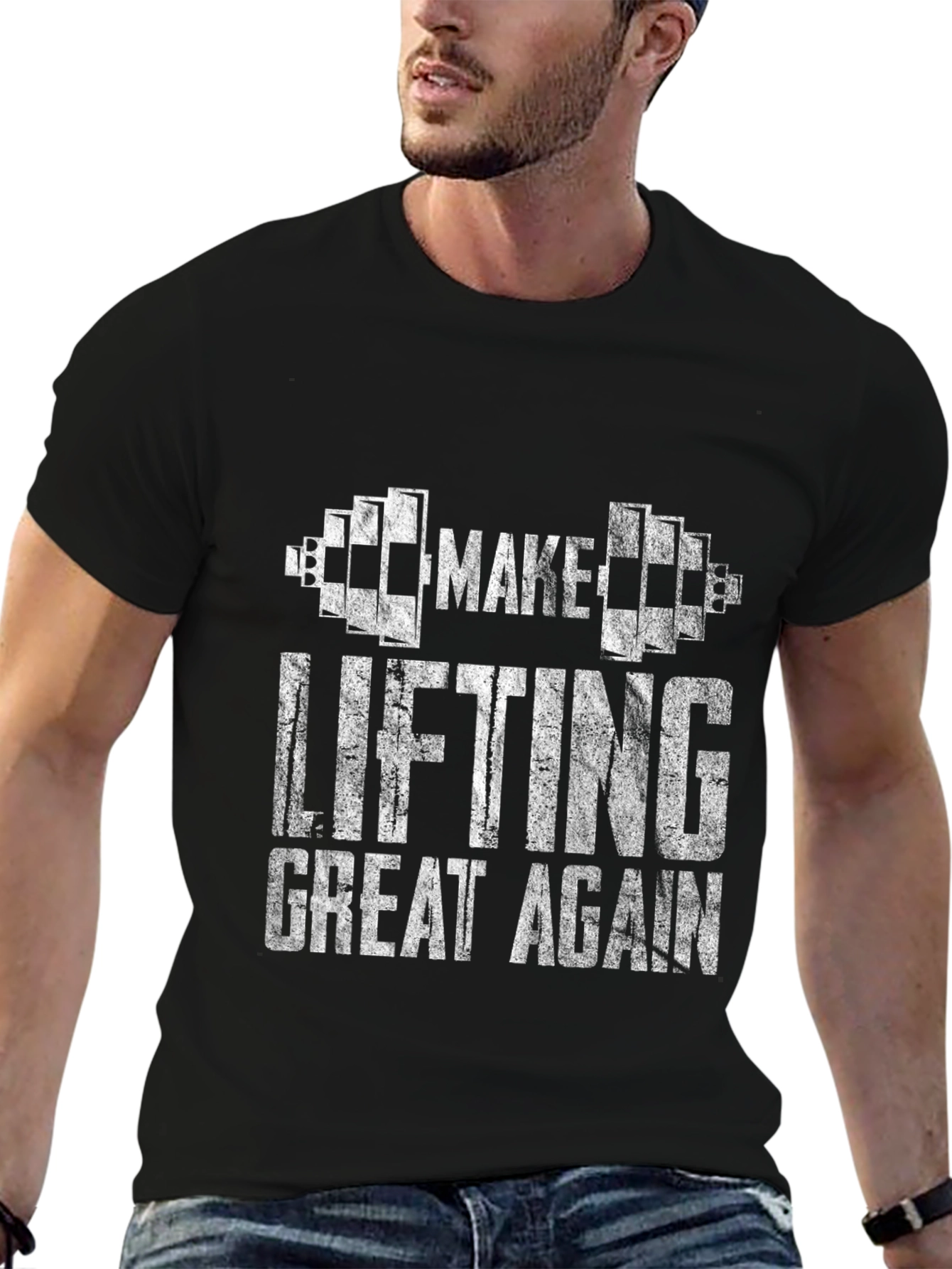 Make Lifting Great Again Black T-Shirt