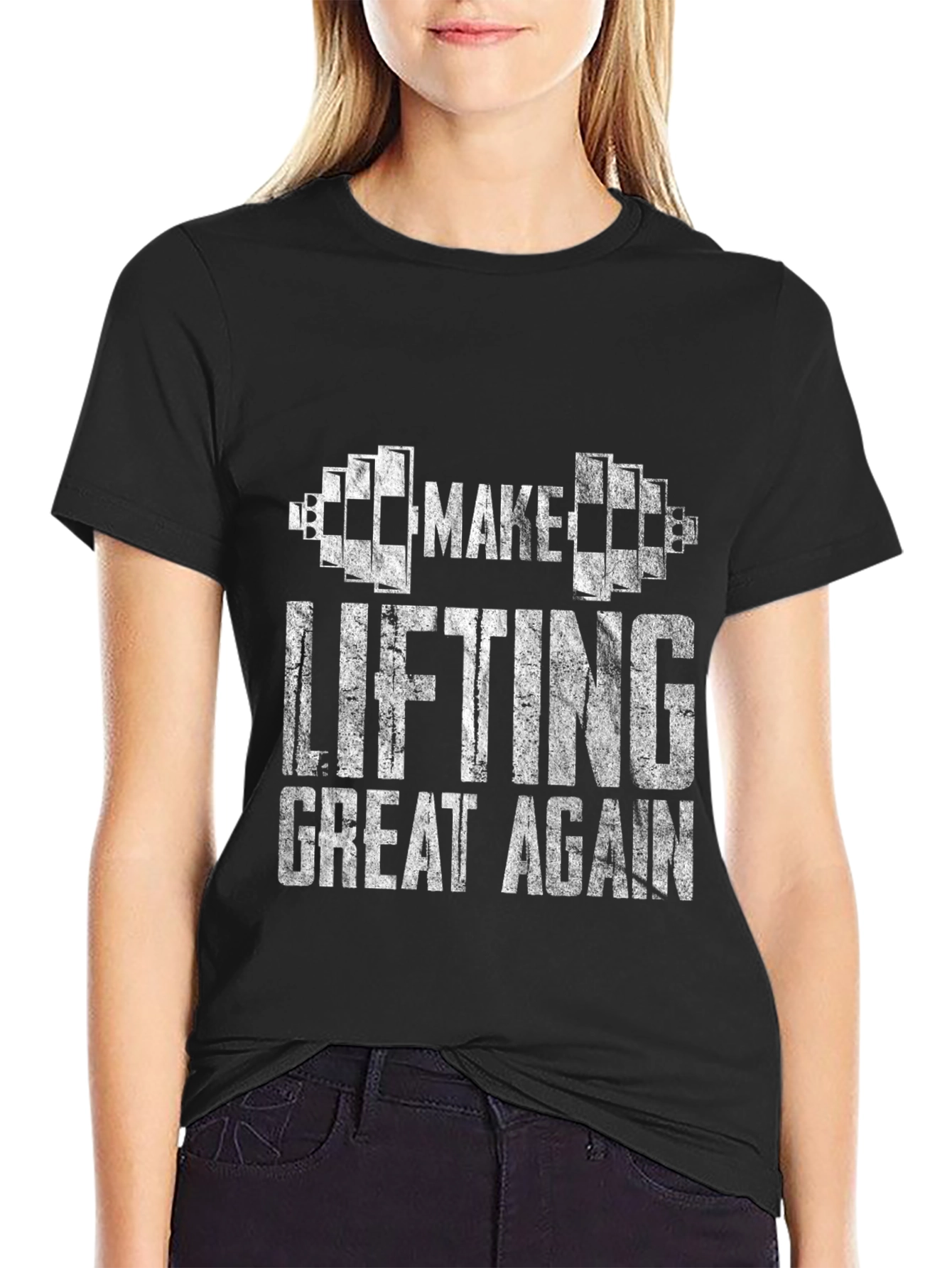 Make Lifting Great Again Black T-Shirt