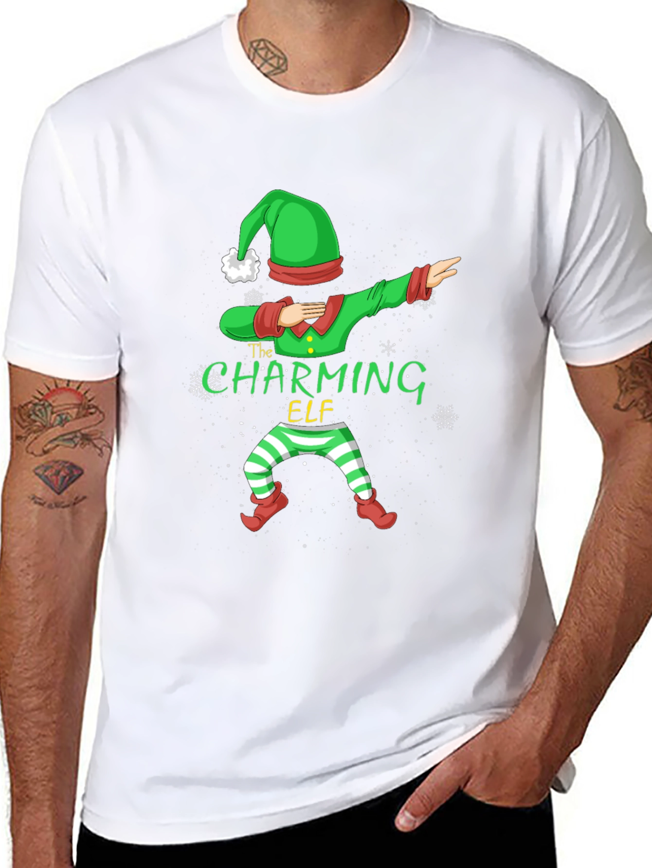 Charming Elf Dabbing Christmas T-Shirt