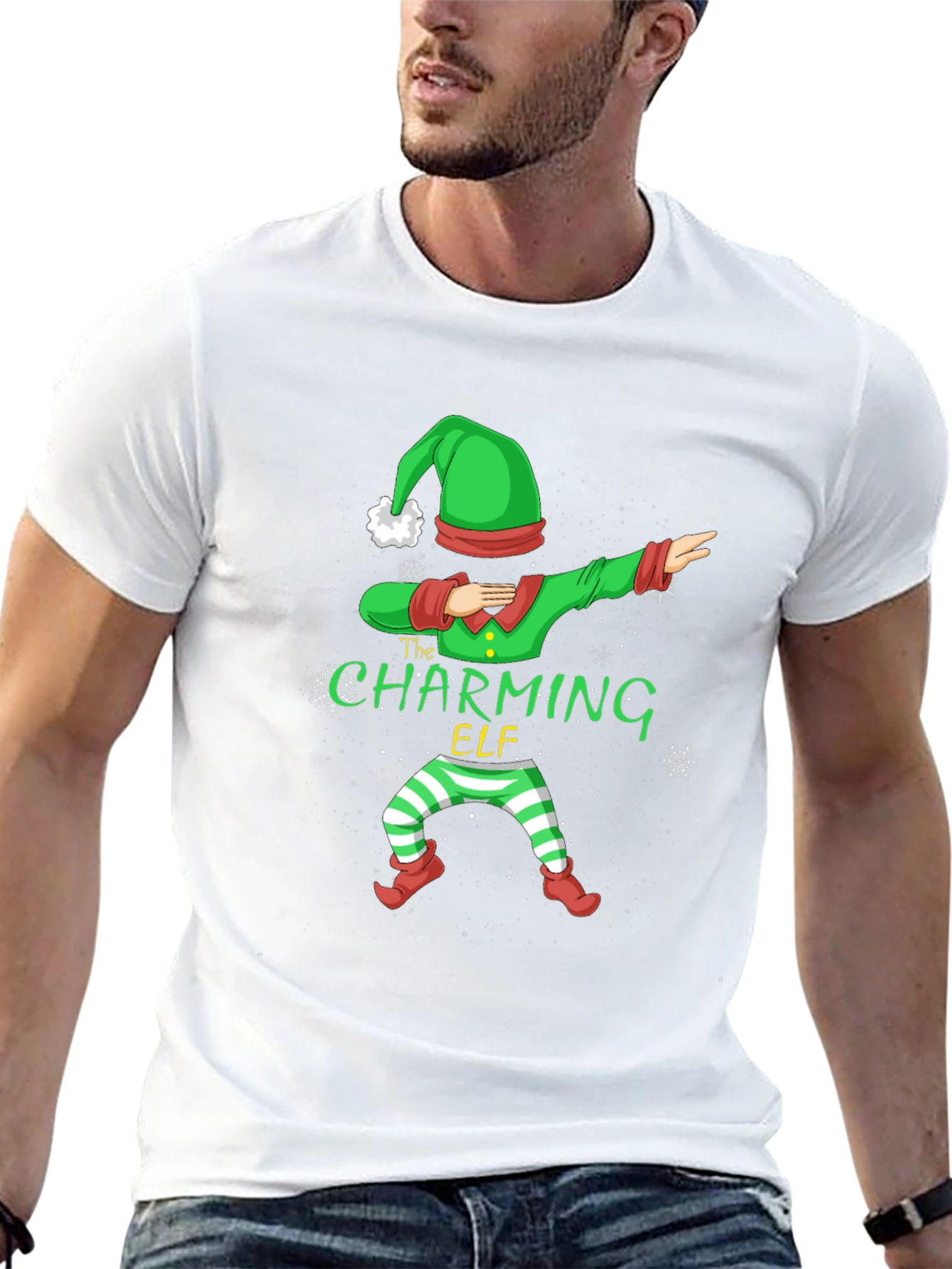 Charming Elf Dabbing Christmas T-Shirt