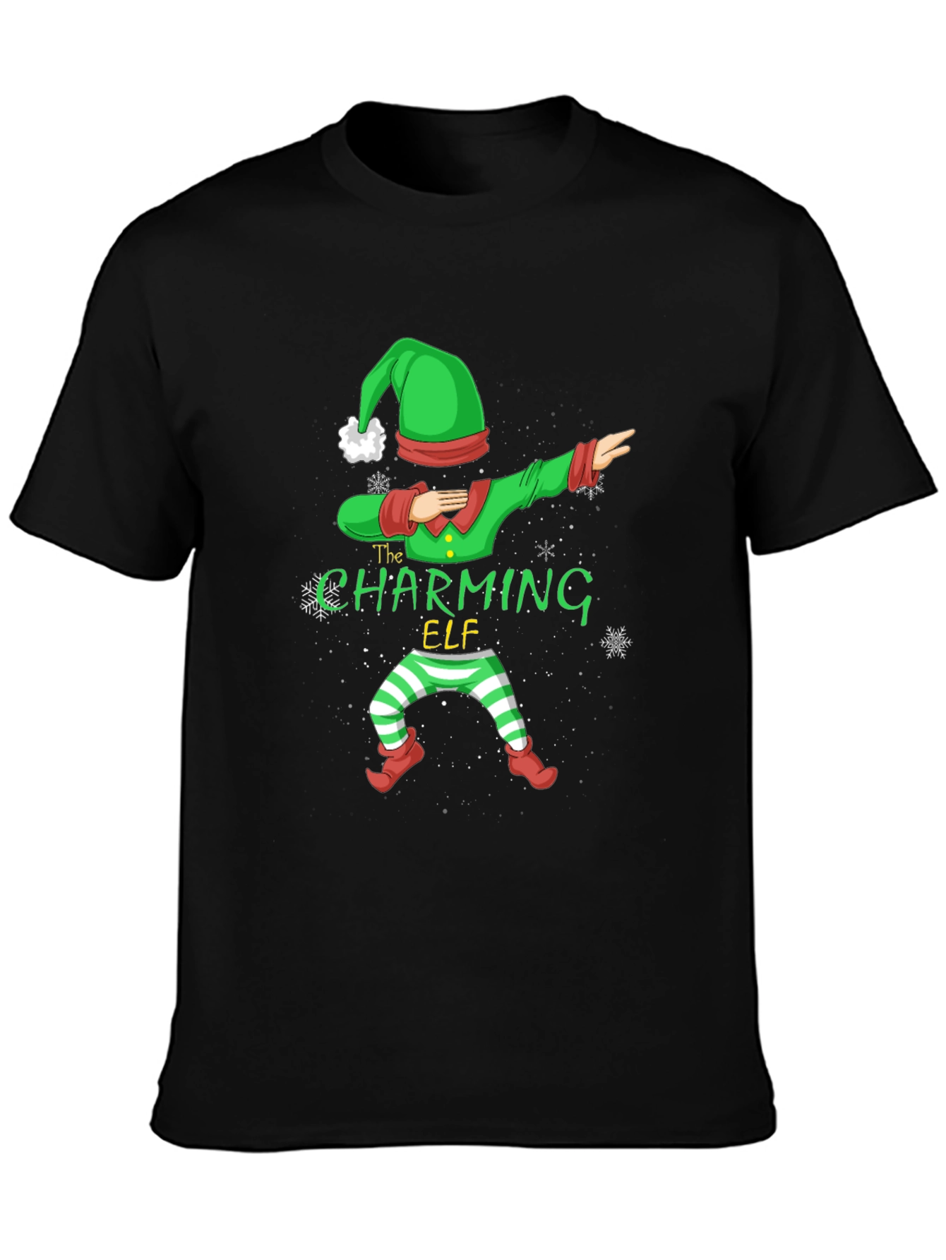 Charming Elf Dabbing Christmas T-Shirt