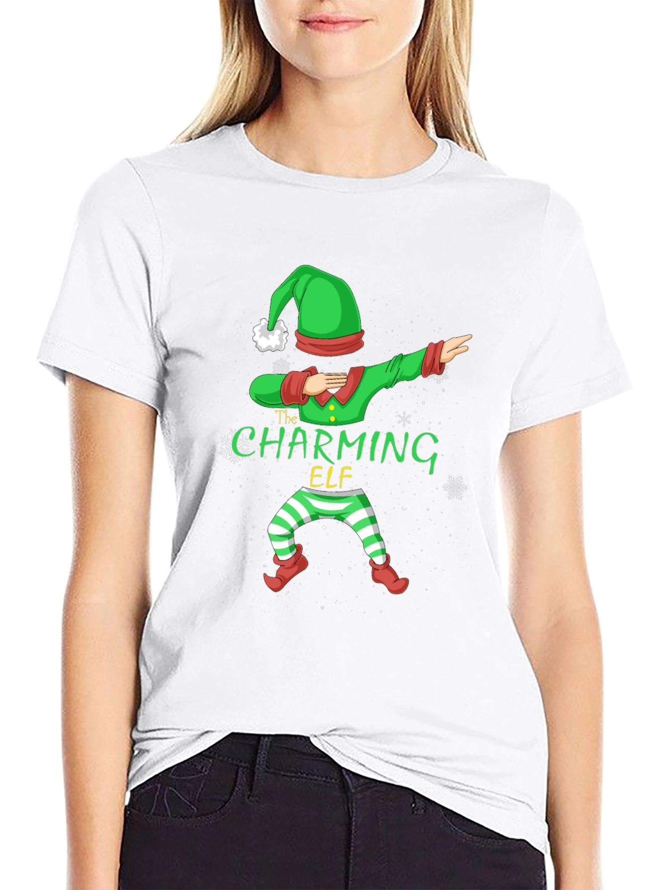 Charming Elf Dabbing Christmas T-Shirt