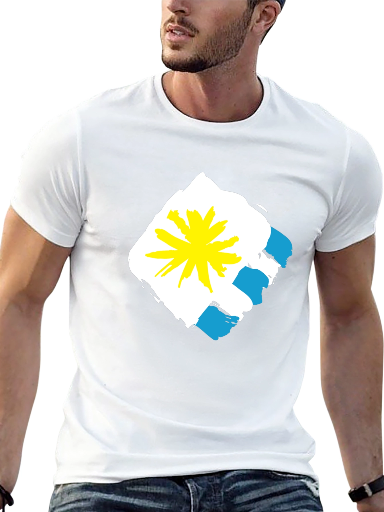 Abstract Graphic Tee - Black Casual Shirt