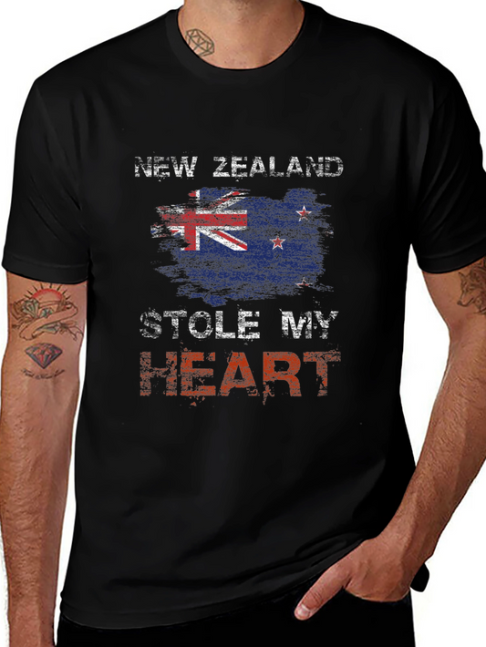 New Zealand Flag T-Shirt - Stole My Heart Graphic Tee