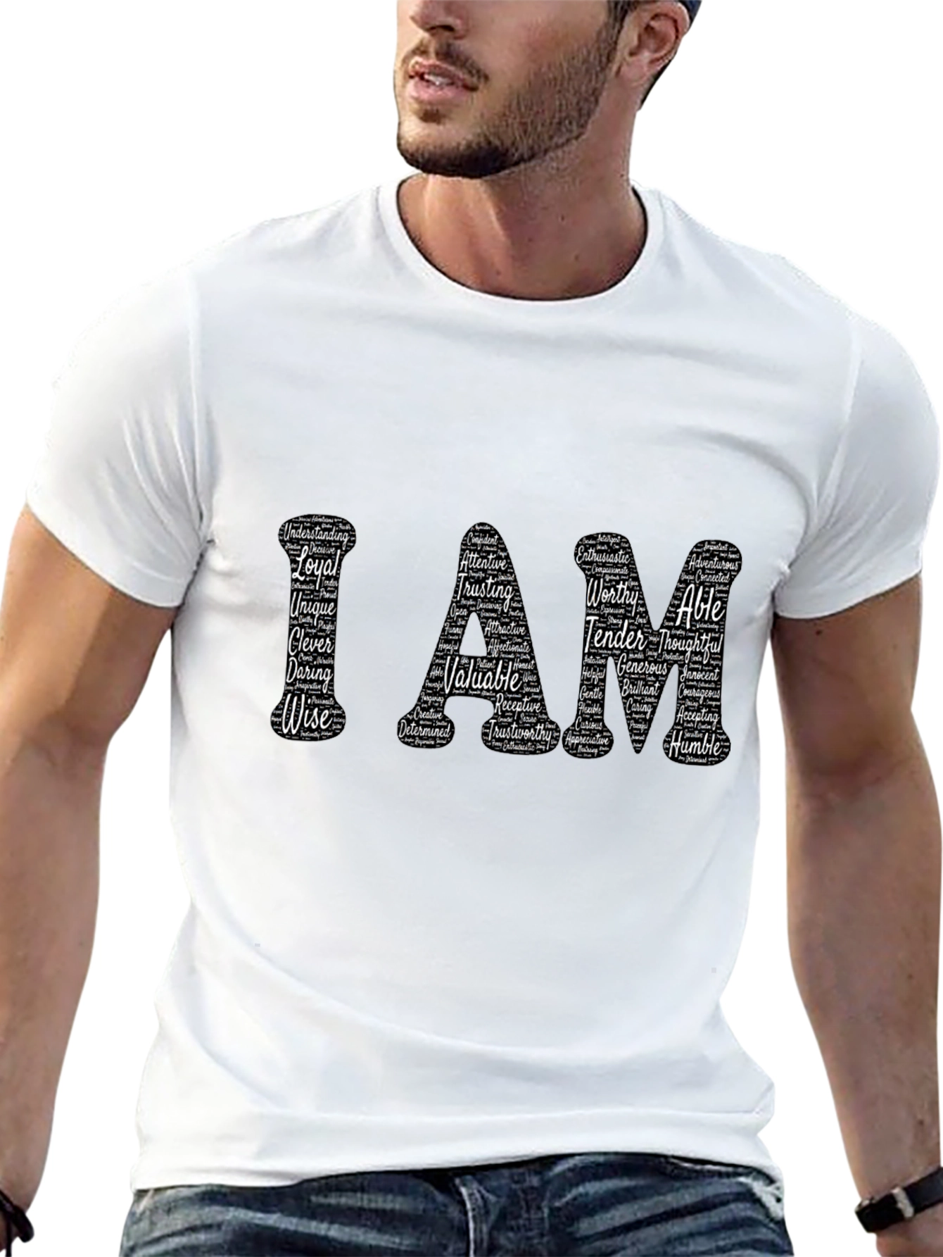 I AM Word Art Graphic T-Shirt