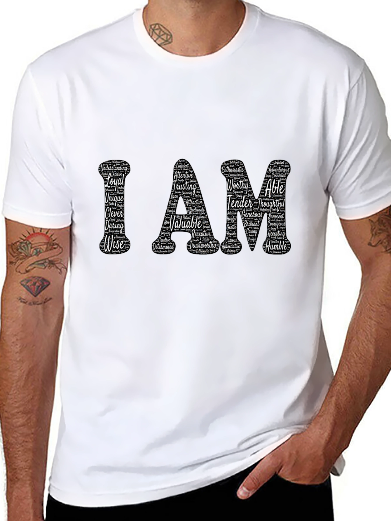 I AM Word Art Graphic T-Shirt