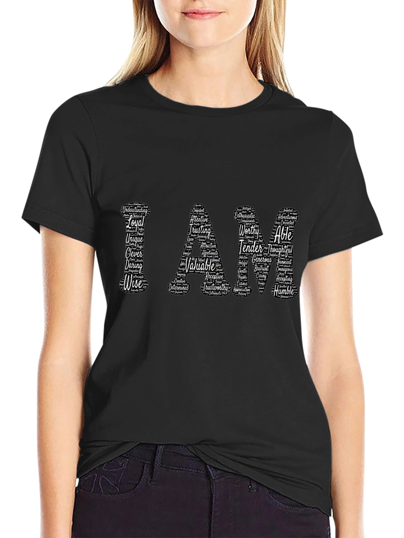 I AM Word Art Graphic T-Shirt