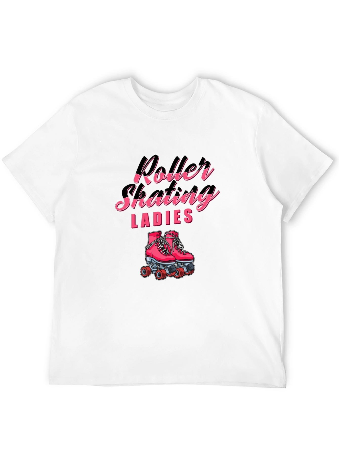 Roller Skating Ladies Graphic Tee - Black